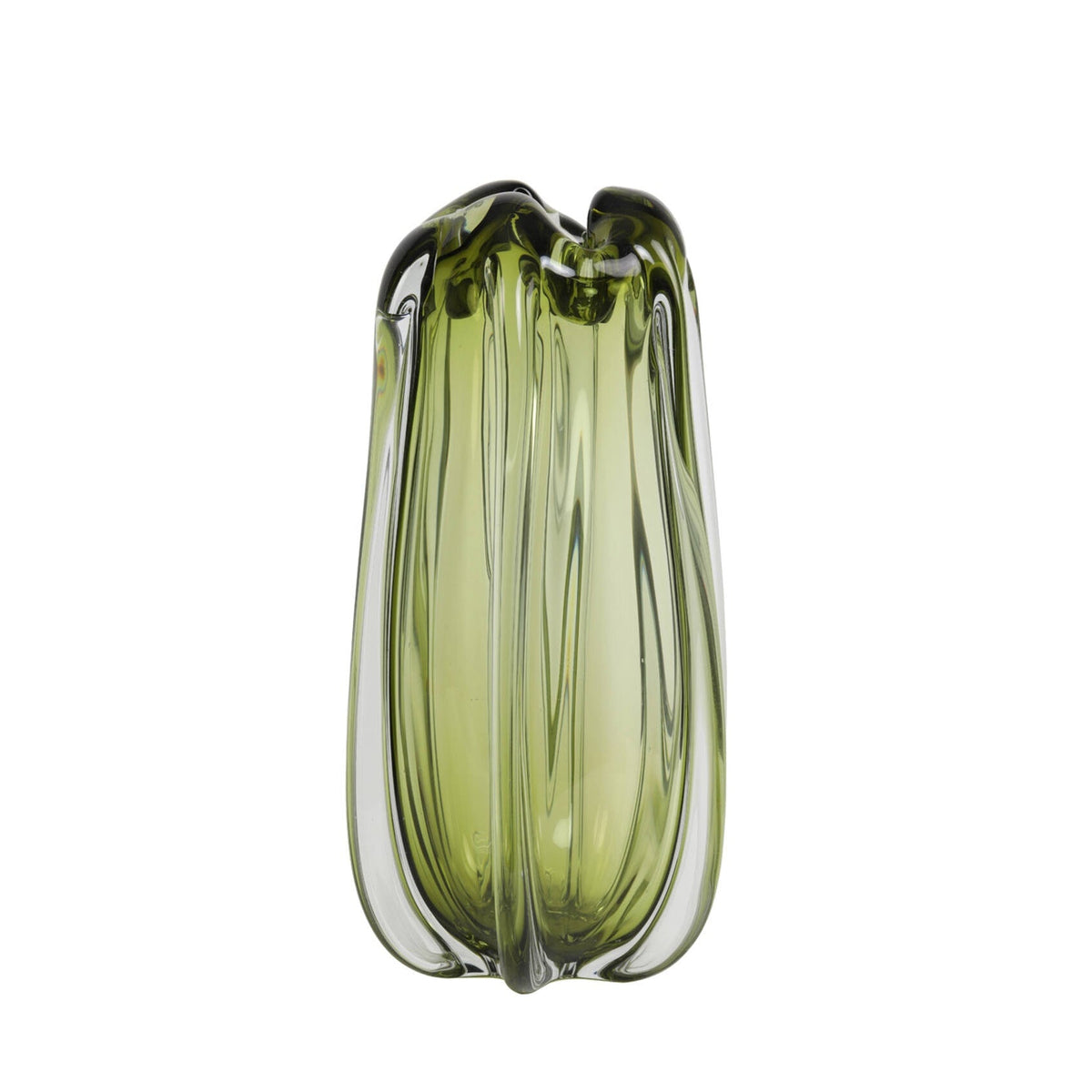 Murela Olive Green Glass Vase 38cm