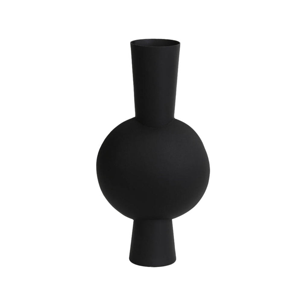 Kavandu Matt Black Metal Vase 40cm