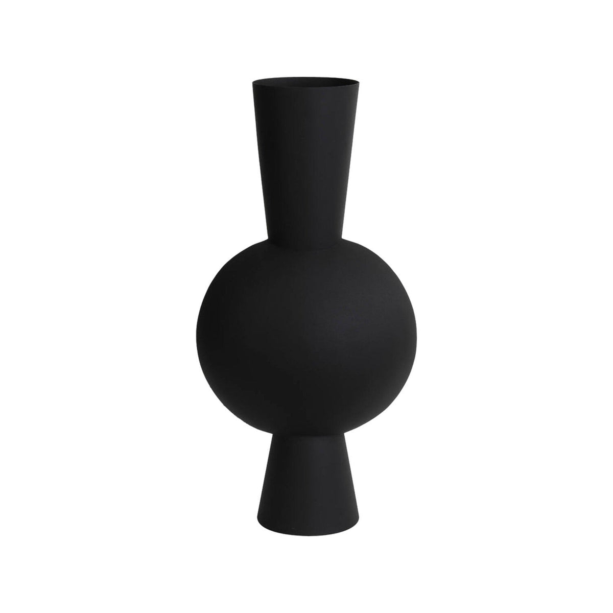 Kavandu Matt Black Metal Vase 60cm