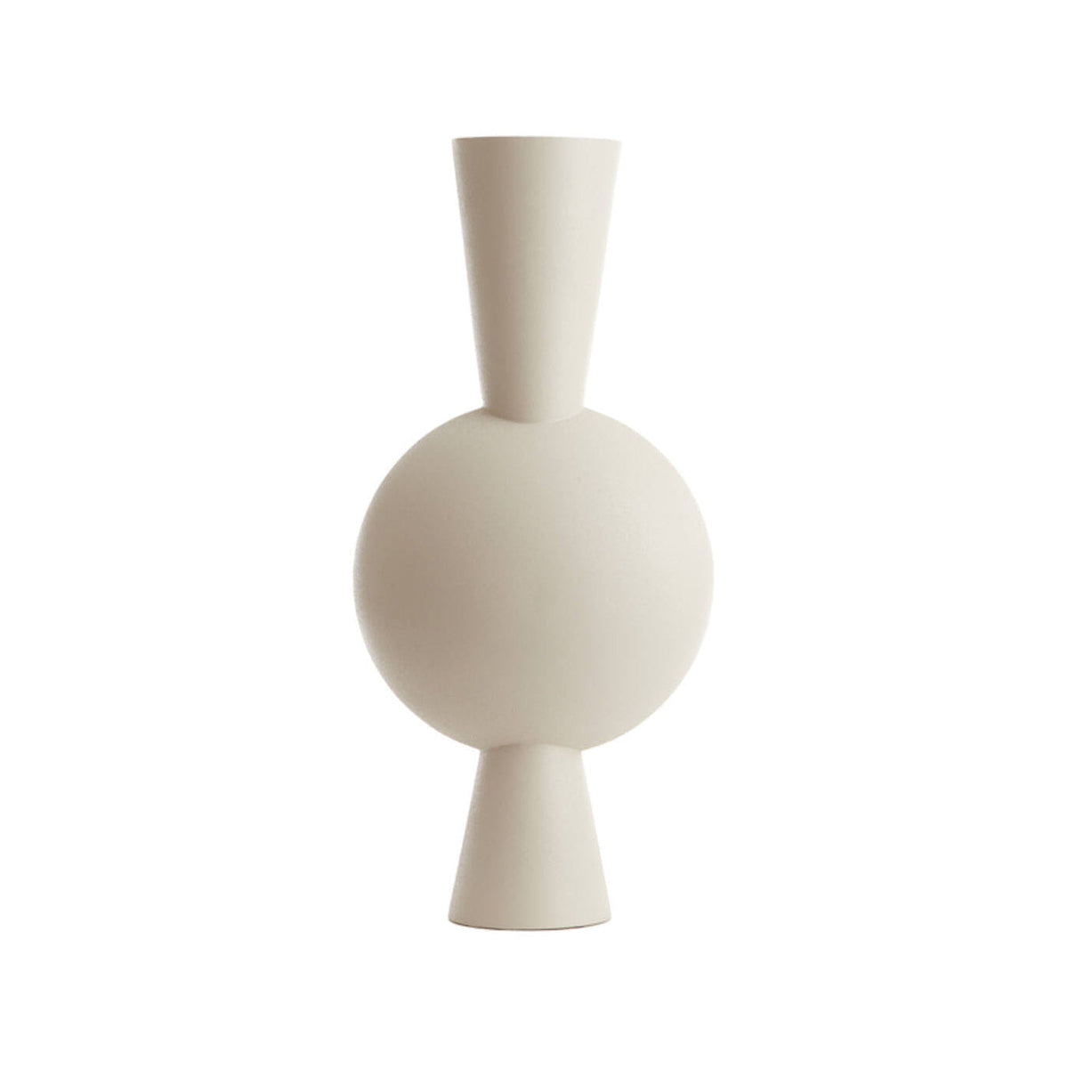 Kavandu Cream Metal Vase 81cm