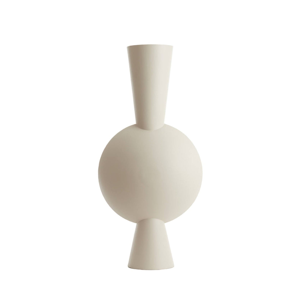 Kavandu Cream Metal Vase 100cm