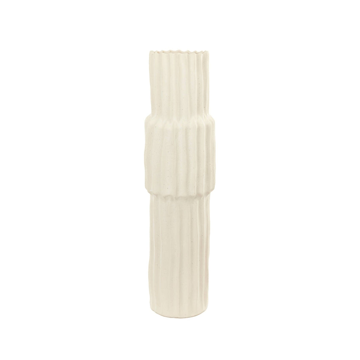 Longa Cream Ceramic Vase 72.5cm