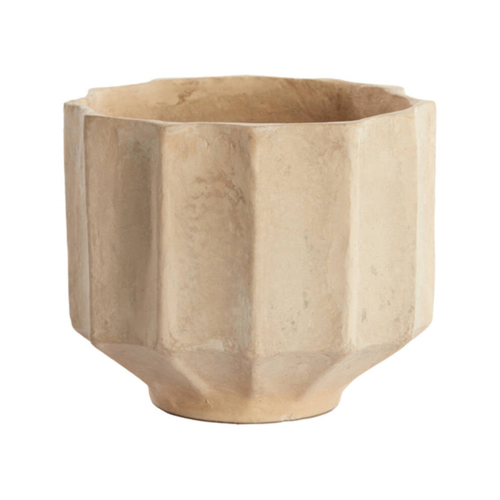 Salou Natural Papier Mâché Decorative Planter 18cm
