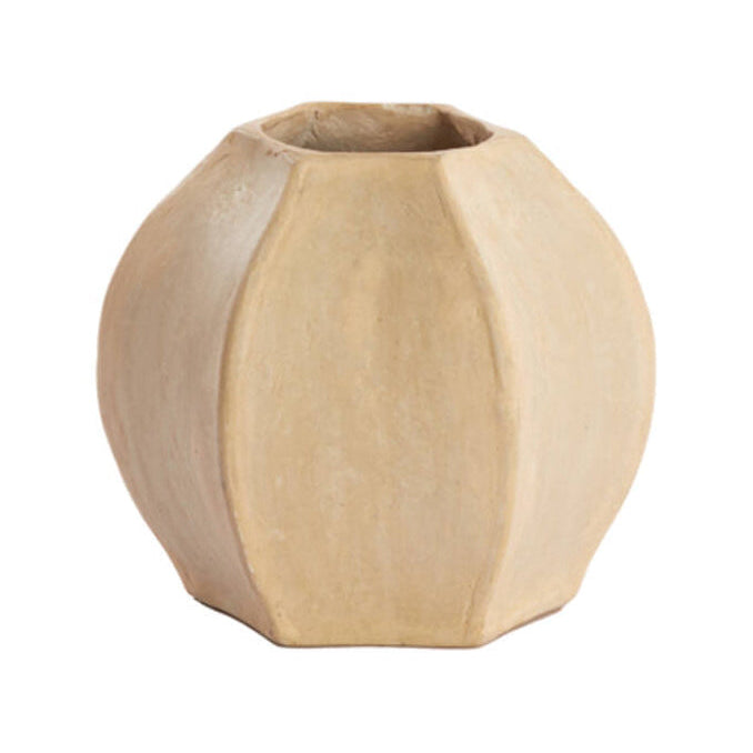 Melis Natural Papier Mâché Decorative Planter 21.5cm