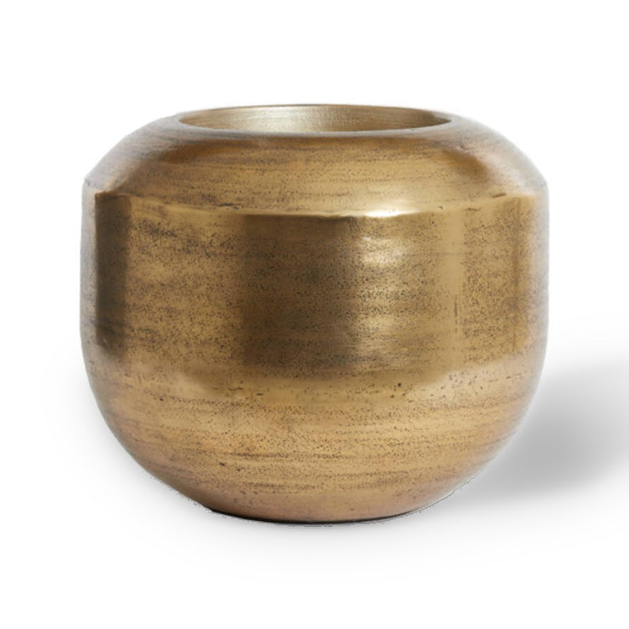 Louie Antique Gold Metal Decorative Planter 41cm