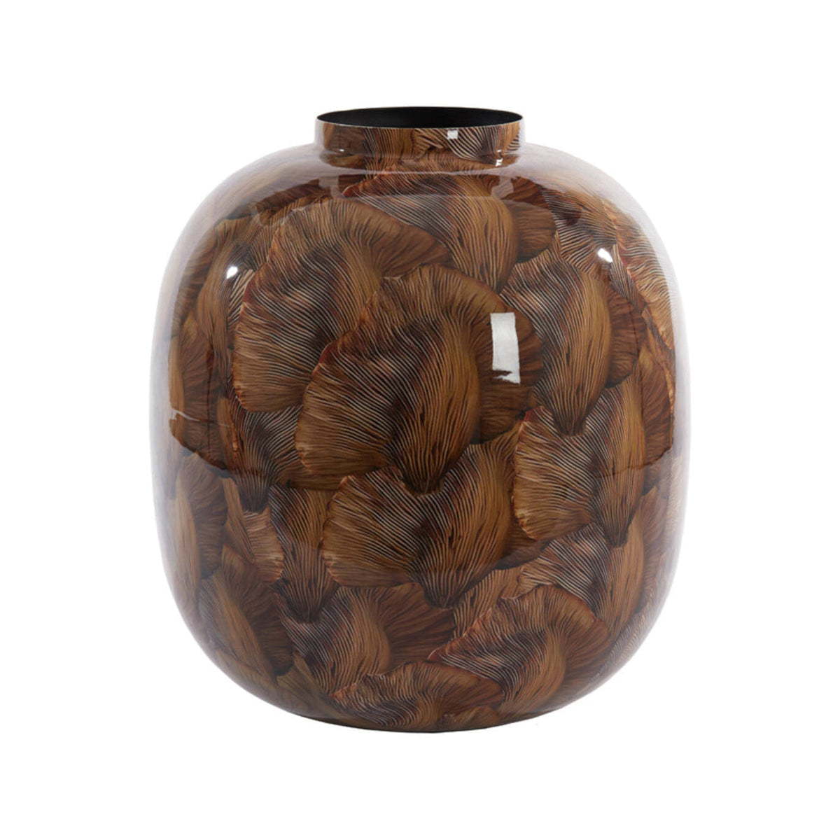 Milos Tonal Brown Metal Vase 40cm