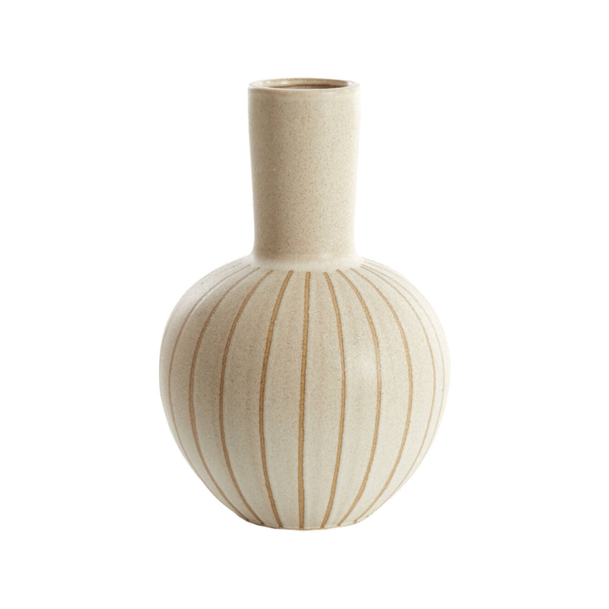 Ulloa Matt Sand & Brown Ceramic Vase 42cm
