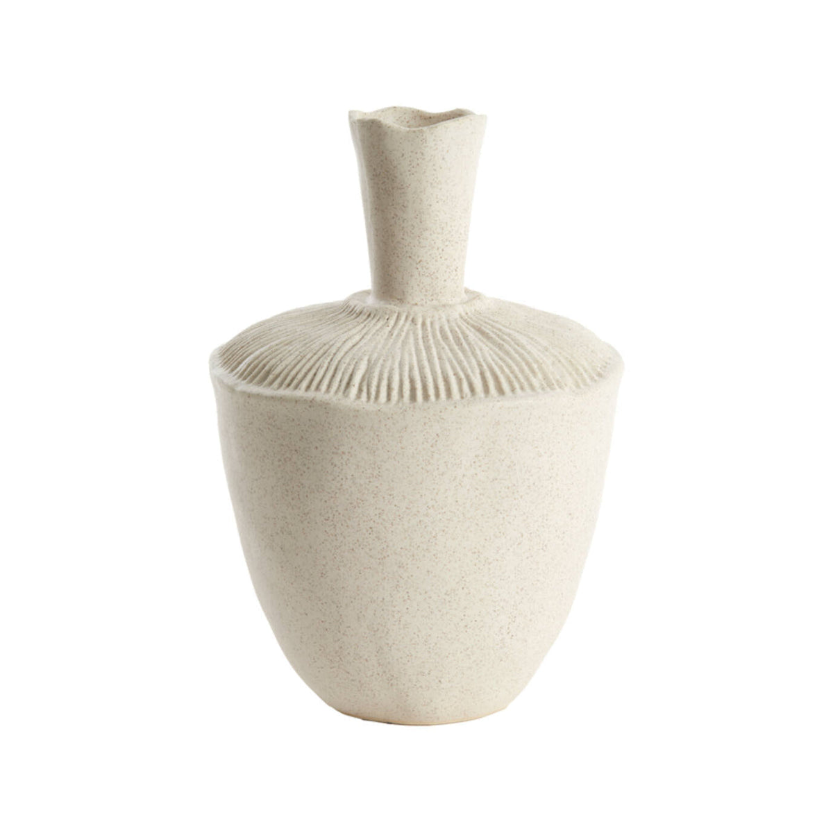 Neira Cream Ceramic Vase