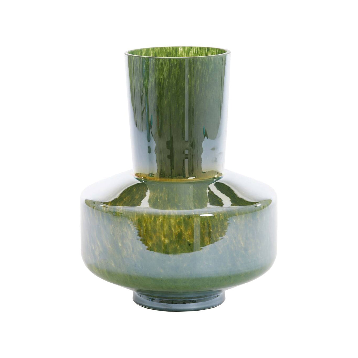 Trasmos Dark Green Lustre Glass Vase
