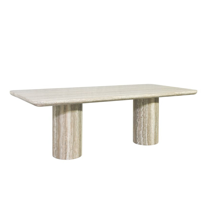 Dining table Nebula grey 225 faux travertine