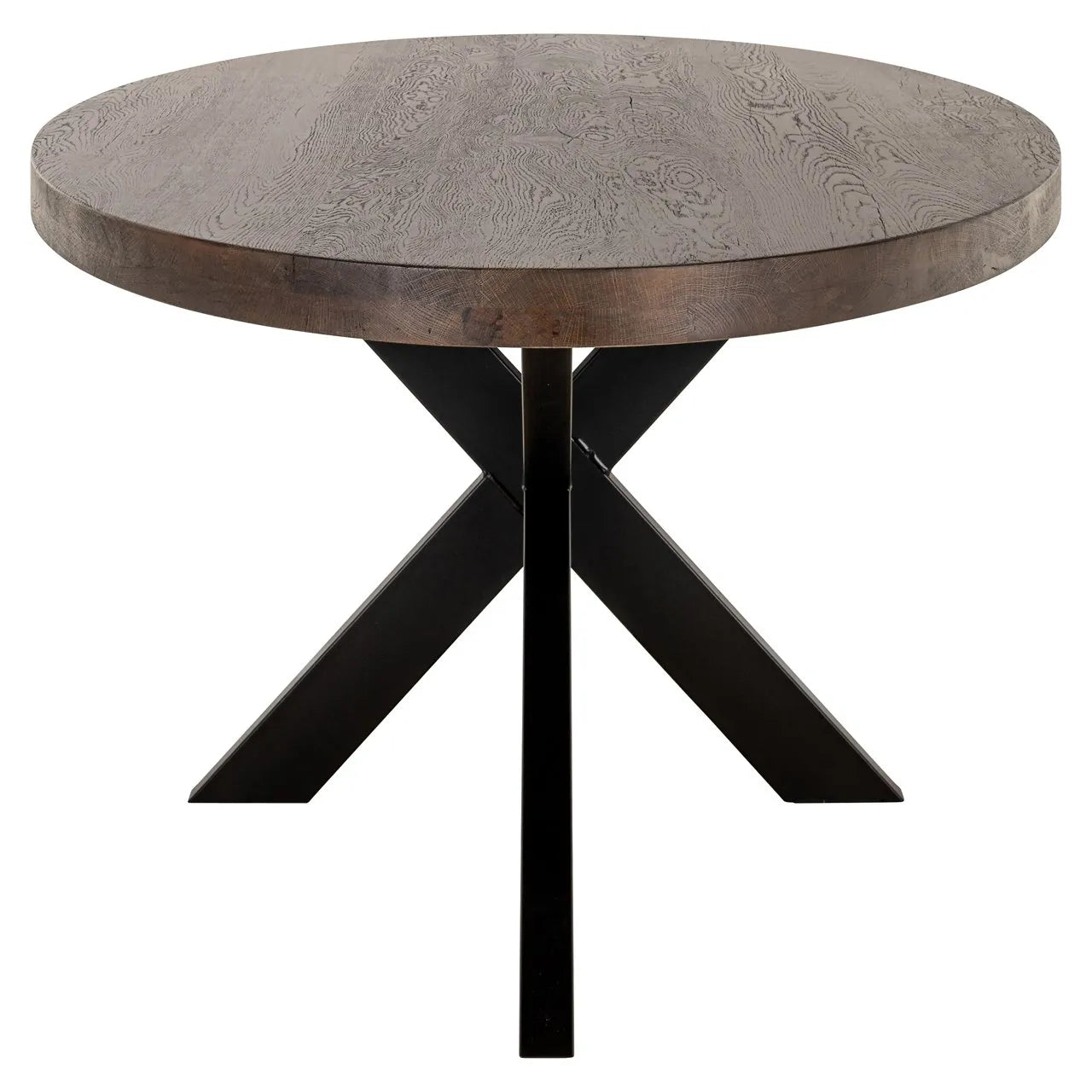 Richmond Interiors Watson Dark Brown Oak Wood Oval Dining Table 235cm