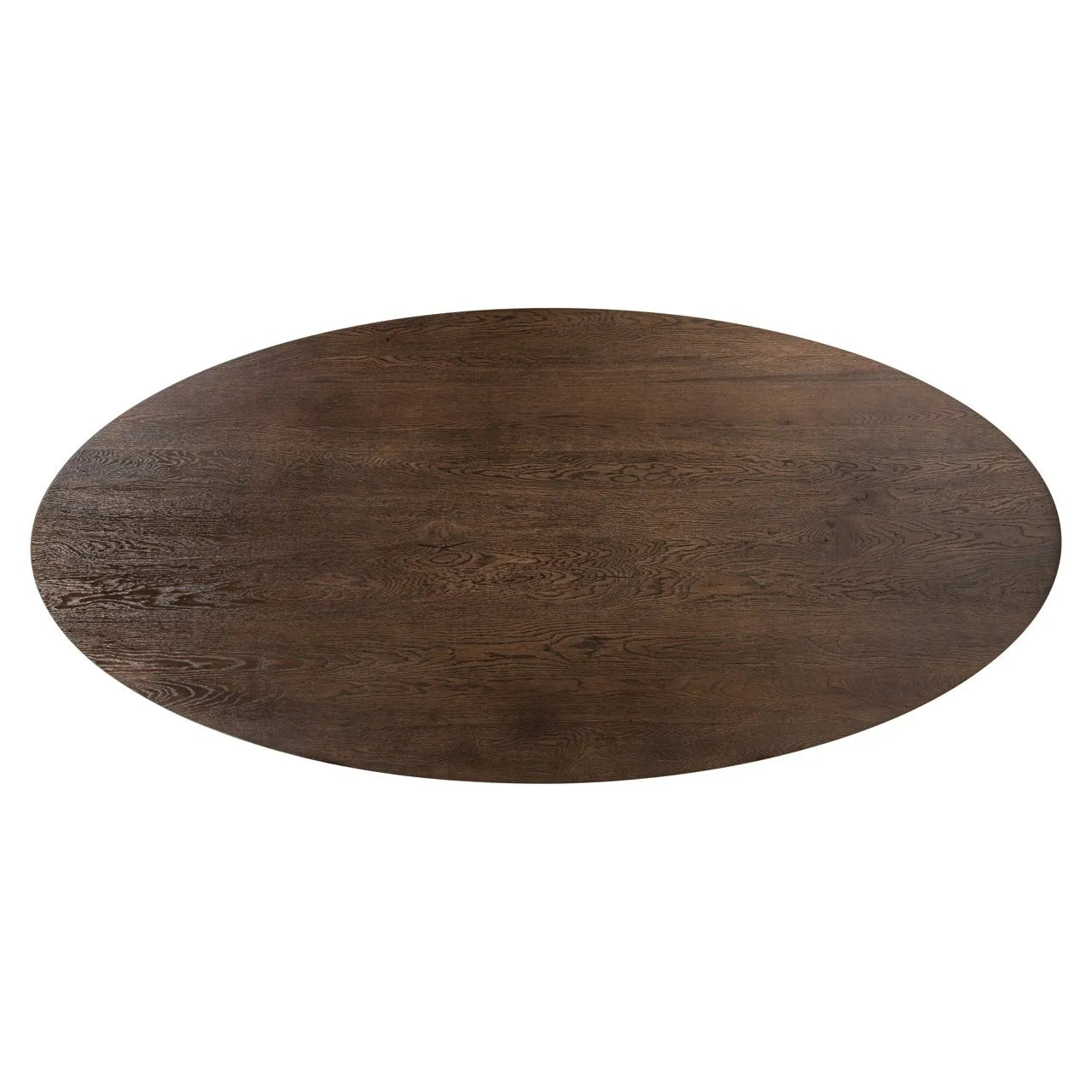 Richmond Interiors Watson Dark Brown Oak Wood Oval Dining Table 235cm