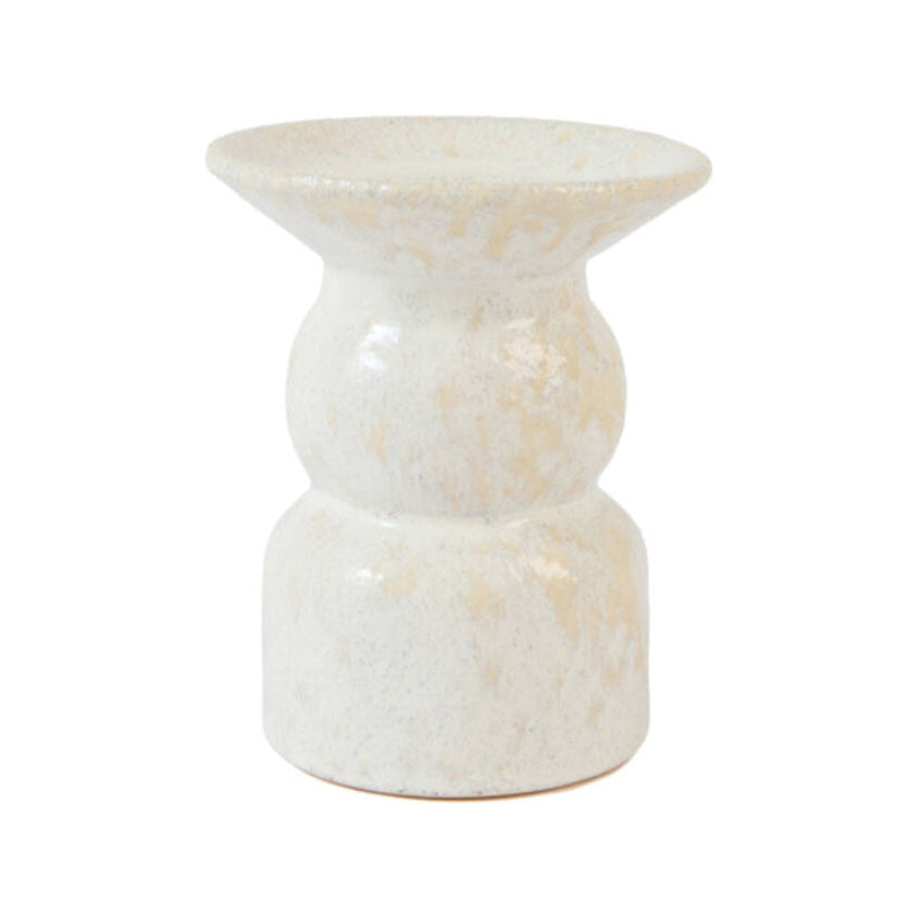 Atrani Gloss Cream Ceramic Candle Holder