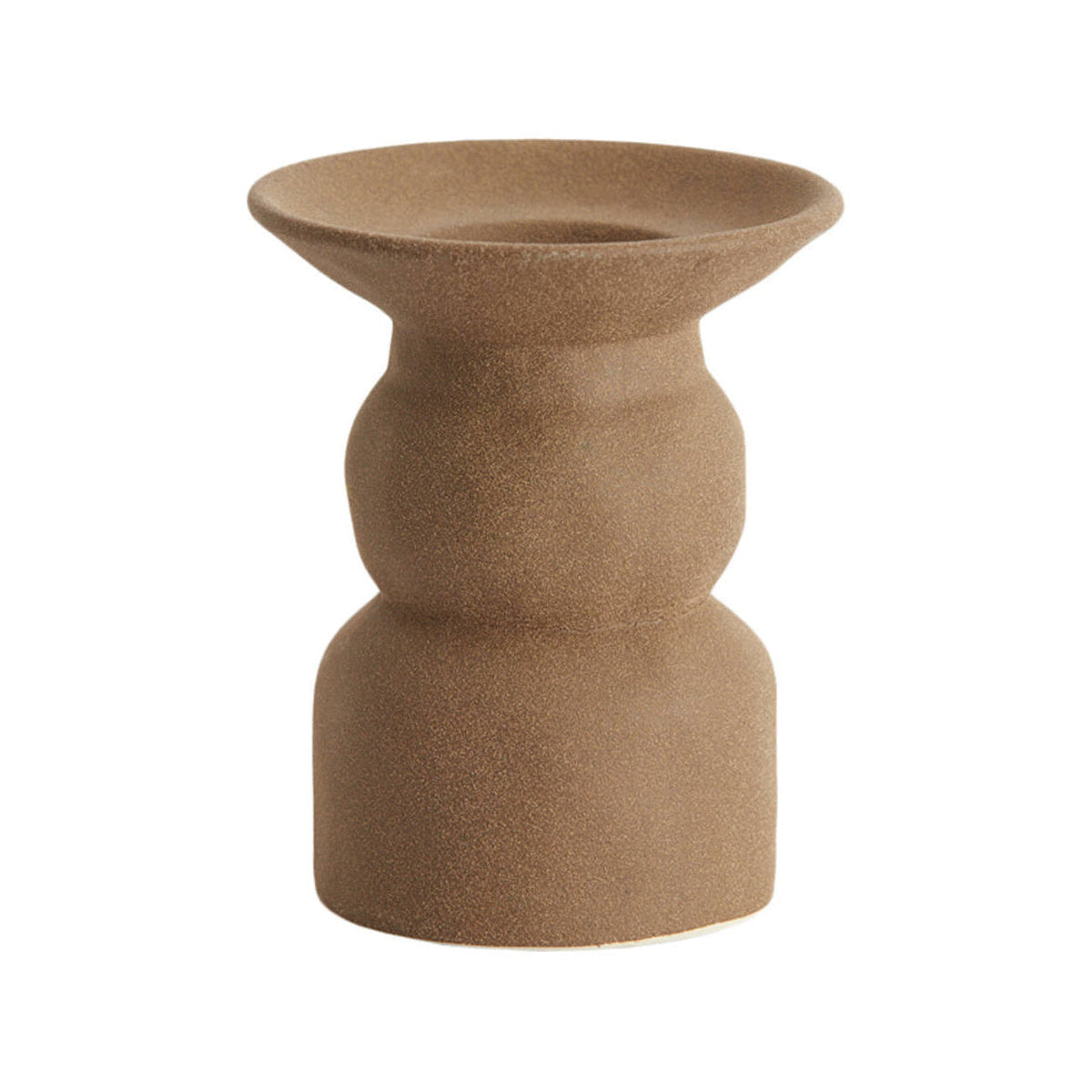 Atrani Matt Brown Ceramic Candle Holder