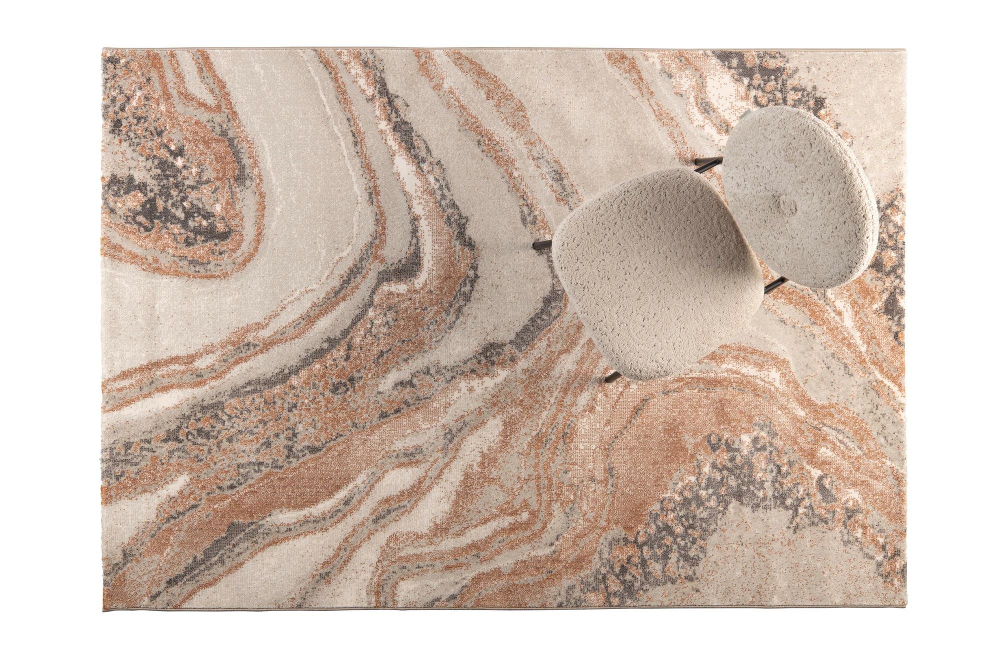 Zuiver Solar Grey/Terra Rectangle Rug 160x230