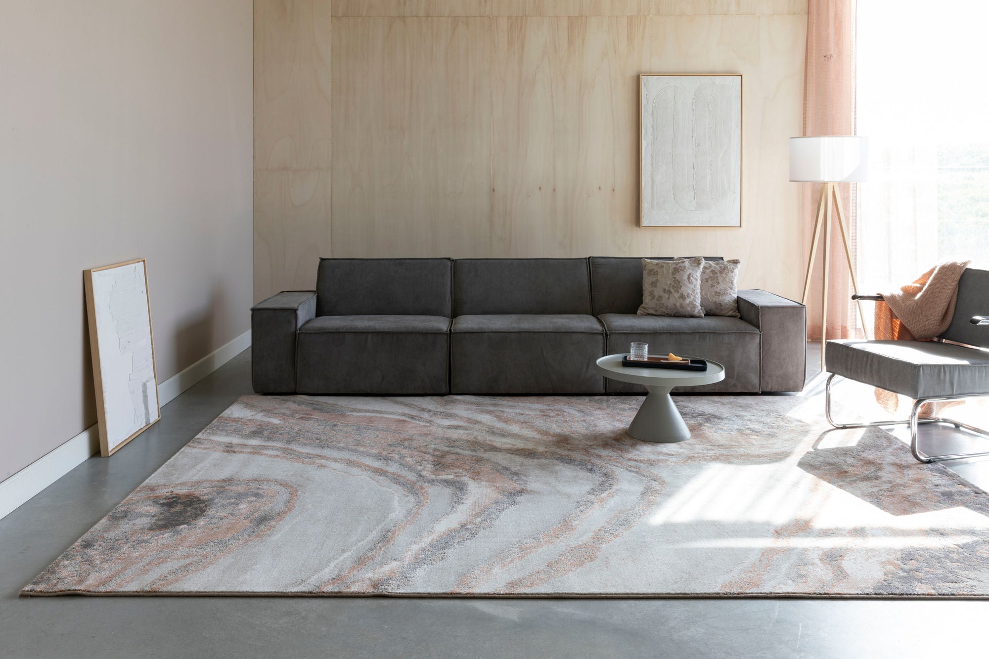 Zuiver Solar Grey/Terra Rectangle Rug 200x290