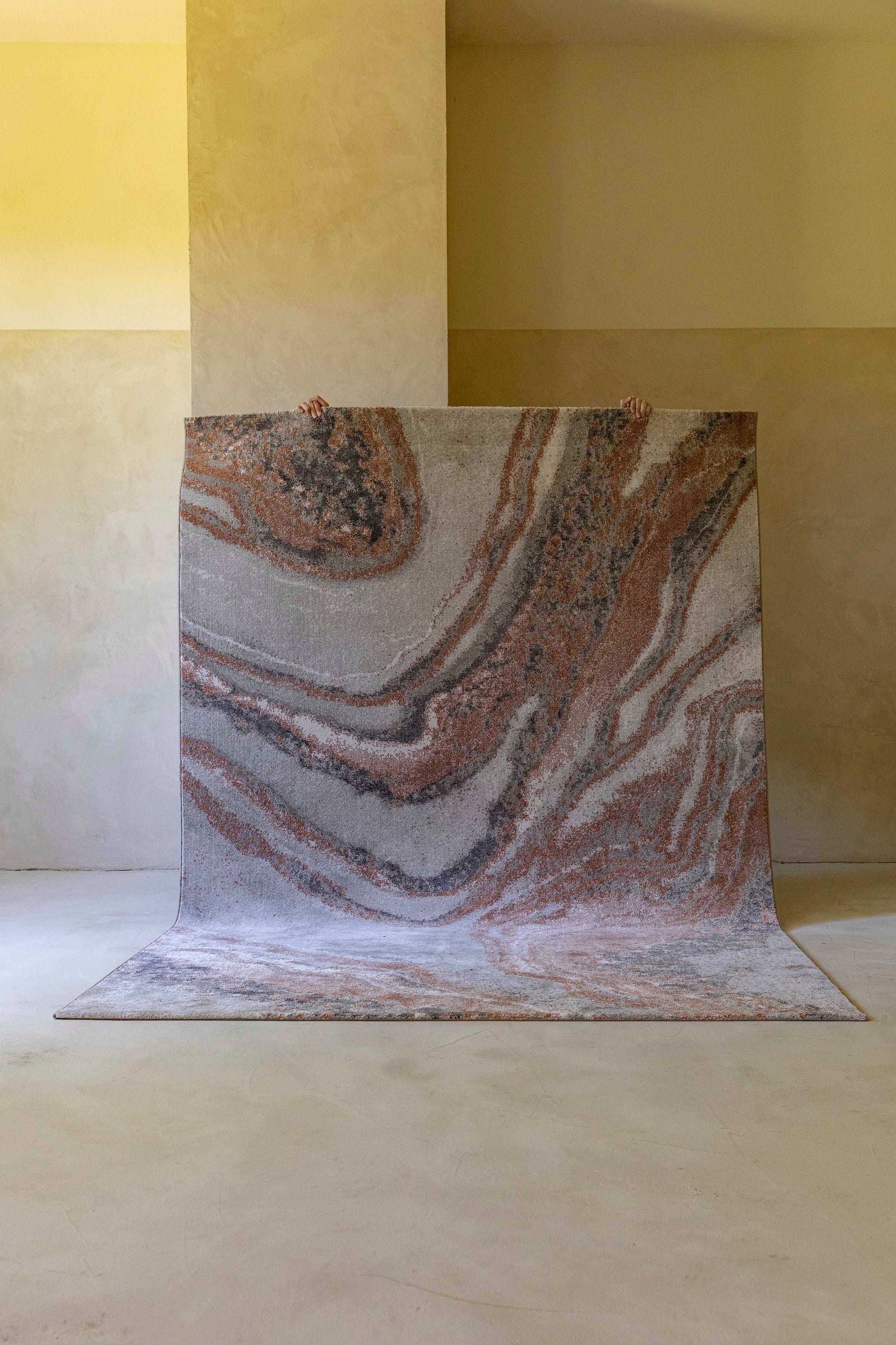 Zuiver Solar Grey/Terra Rectangle Rug 200x290