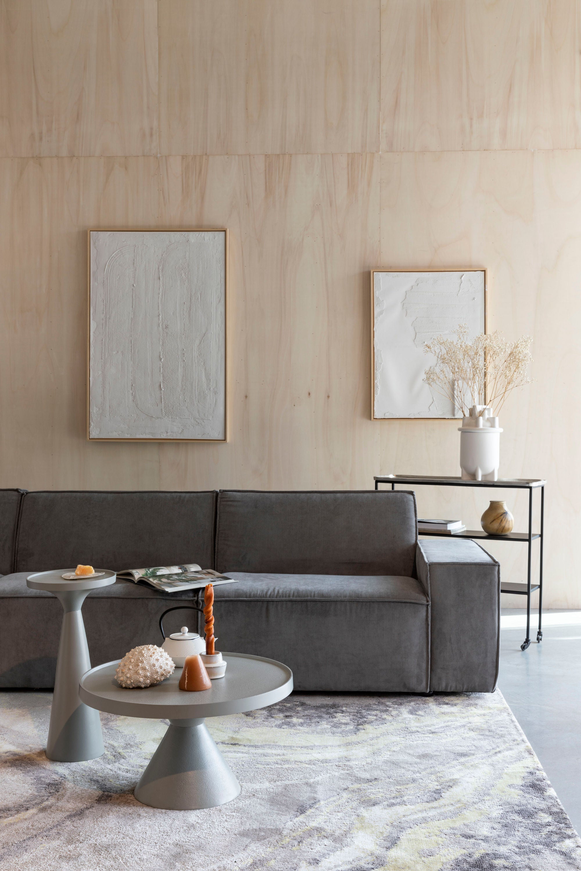 Zuiver Solar Grey/Ochre Rectangle Rug 200x290