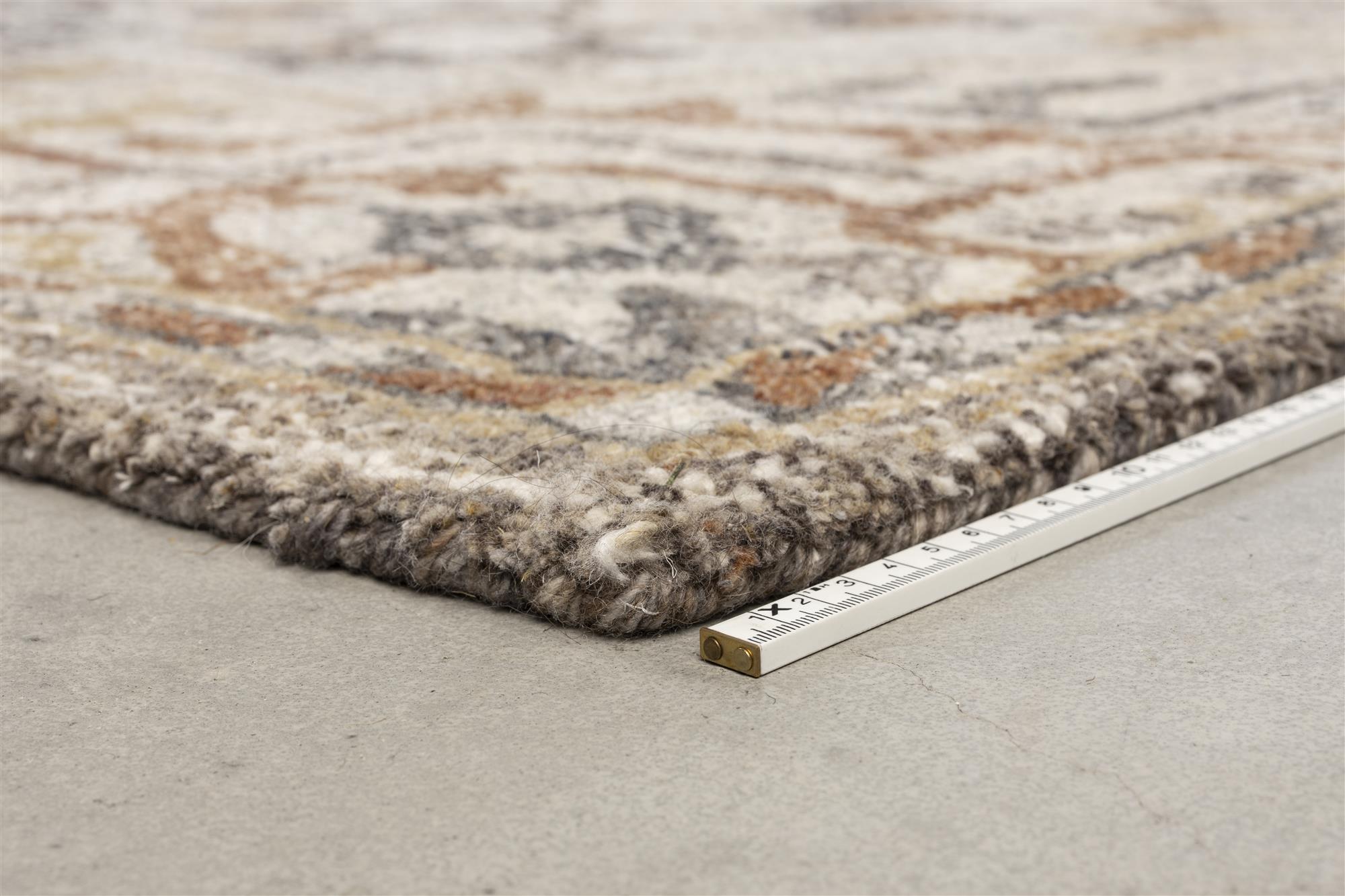 Dutchbone Amori Grey/Brick Wool Rug 160 x 230 cm