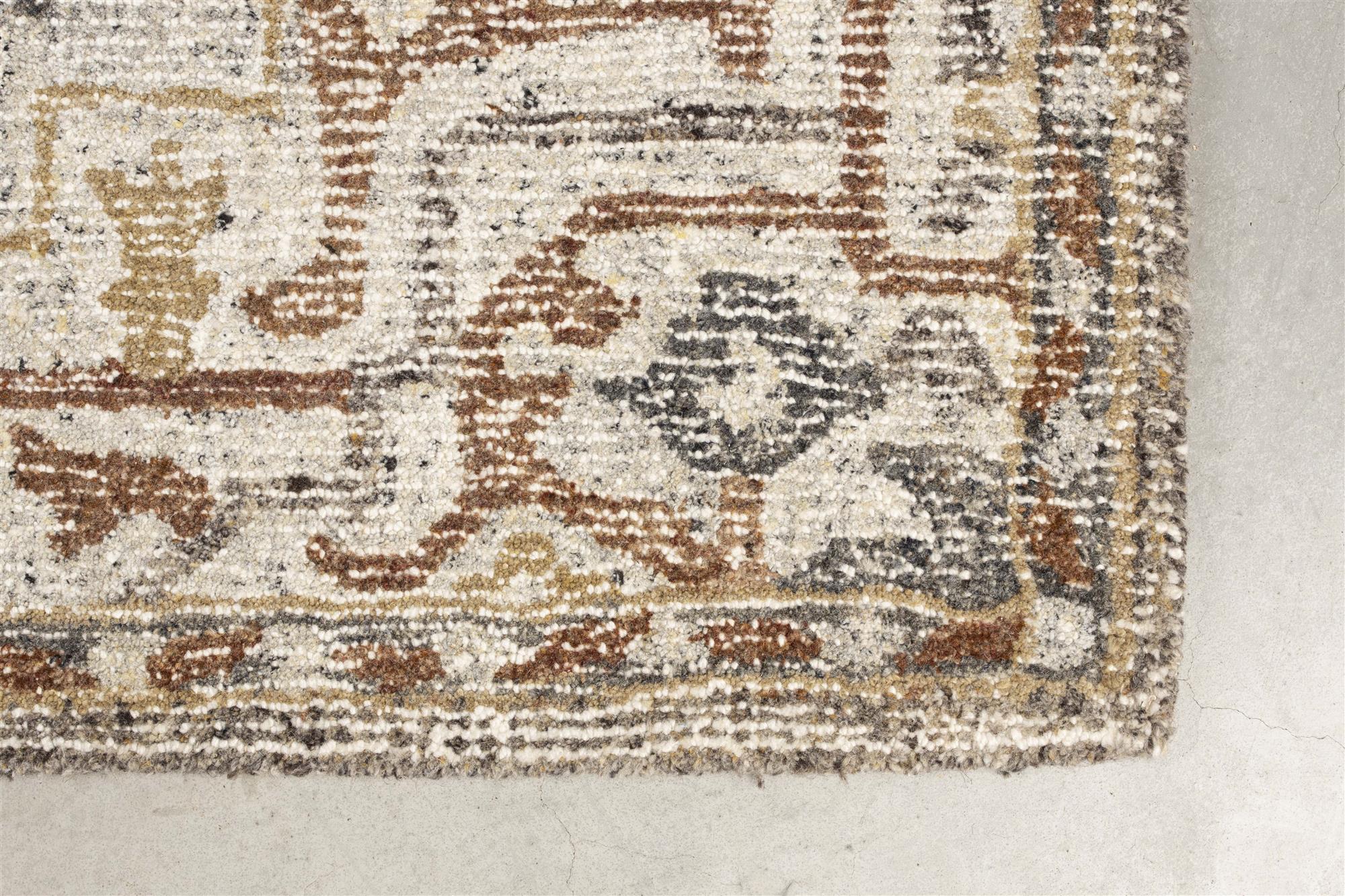 Dutchbone Amori Grey/Brick Wool Rug 160 x 230 cm