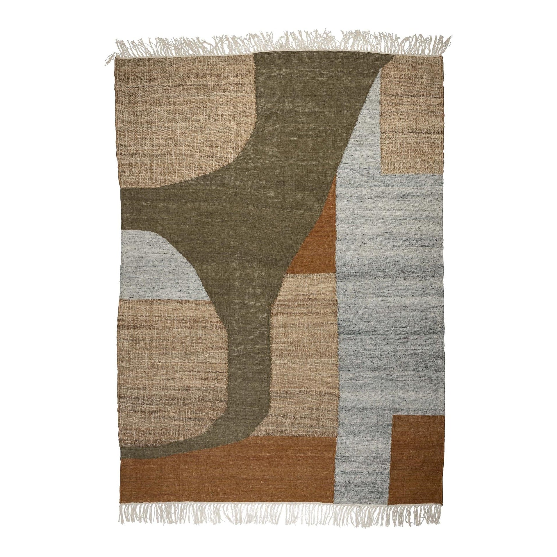 Dutchbone Pavilion Brown Wool Rug 160 x 230 cm