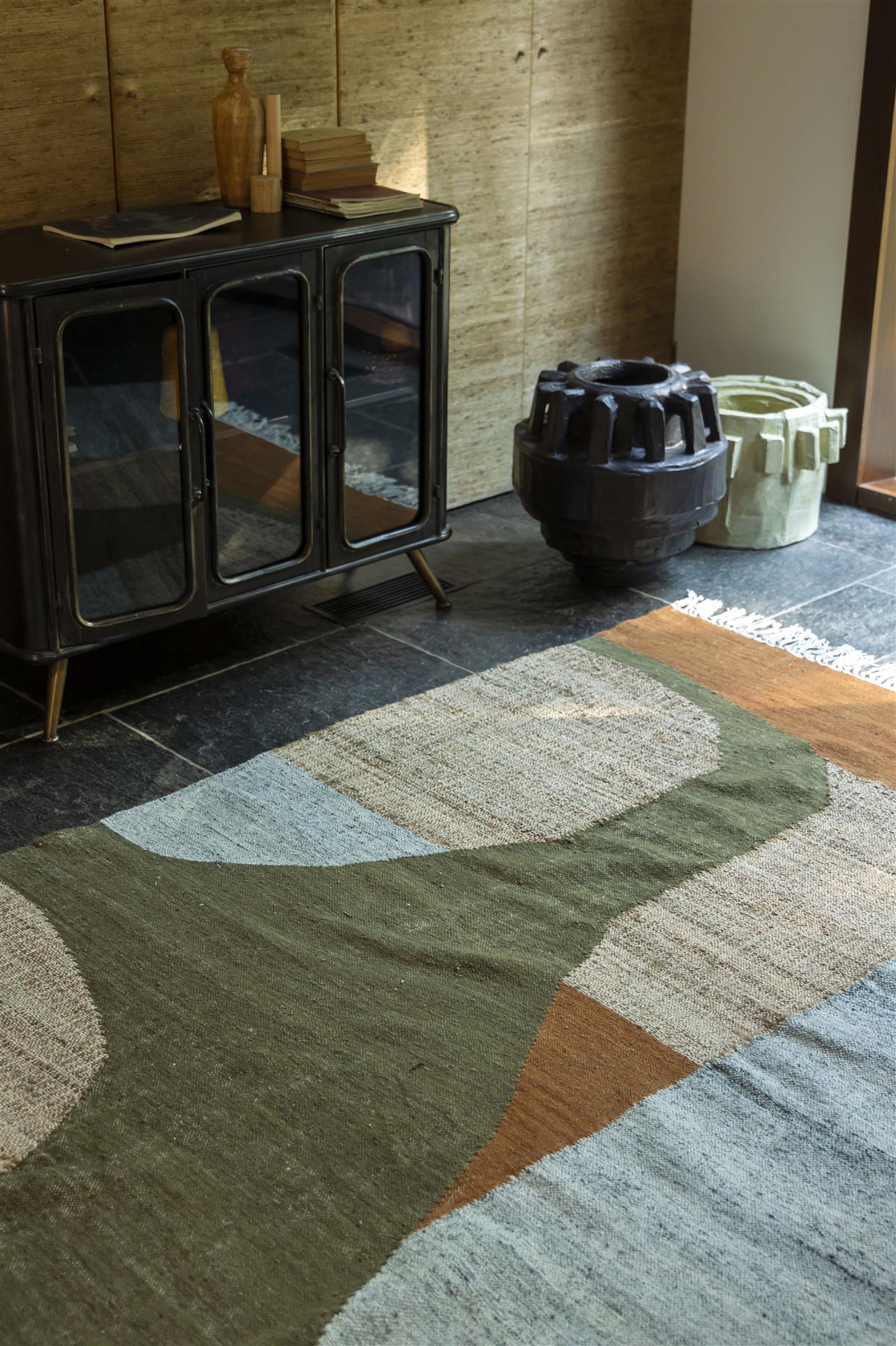 Dutchbone Pavilion Brown Wool Rug 160 x 230 cm