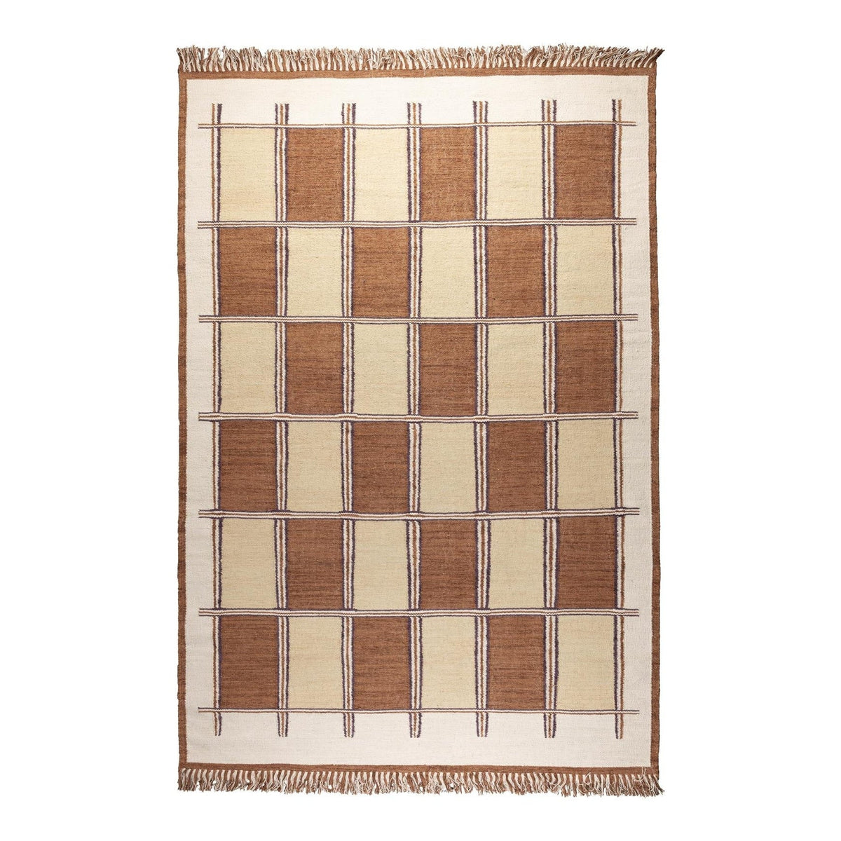 Dutchbone Gambit Beige/Terra Cotton Rug 160 x 230 cm