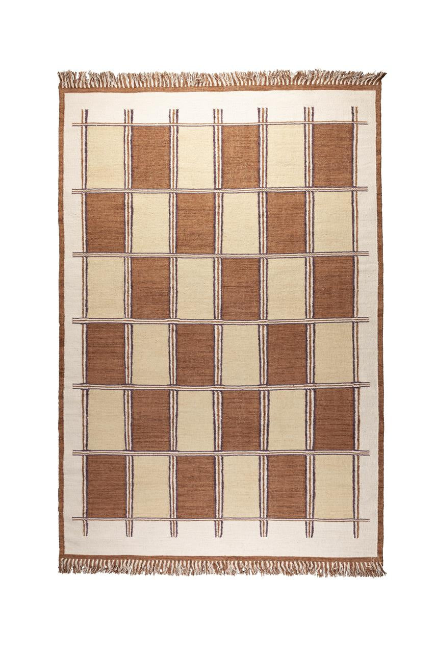 Dutchbone Gambit Beige/Terra Cotton Rug 200 x 300 cm