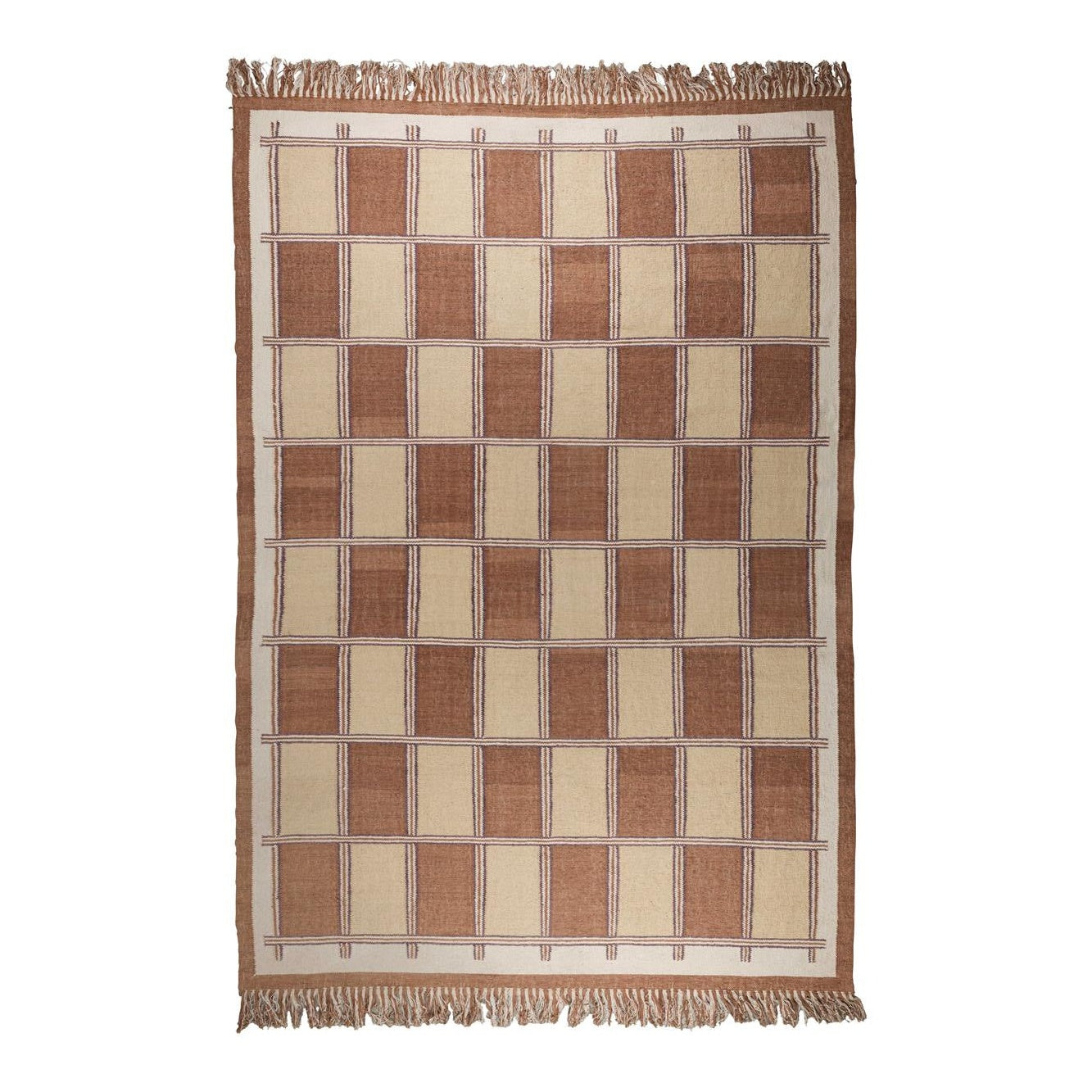 Dutchbone Gambit Beige/Terra Cotton Rug 200 x 300 cm