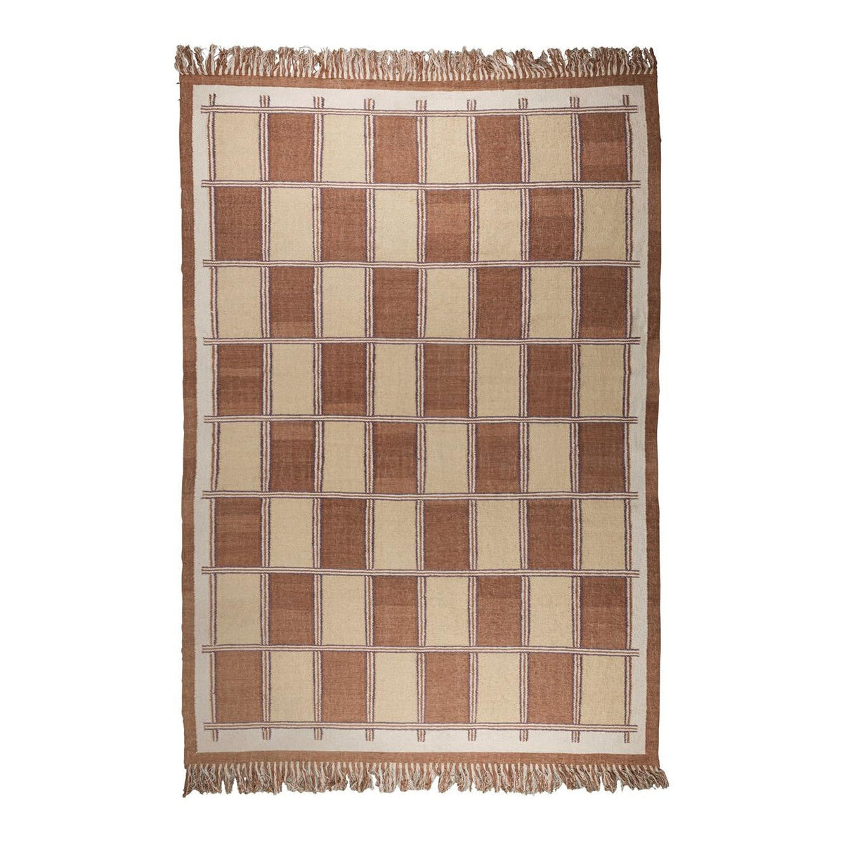 Dutchbone Gambit Beige/Terra Cotton Rug 200 x 300 cm