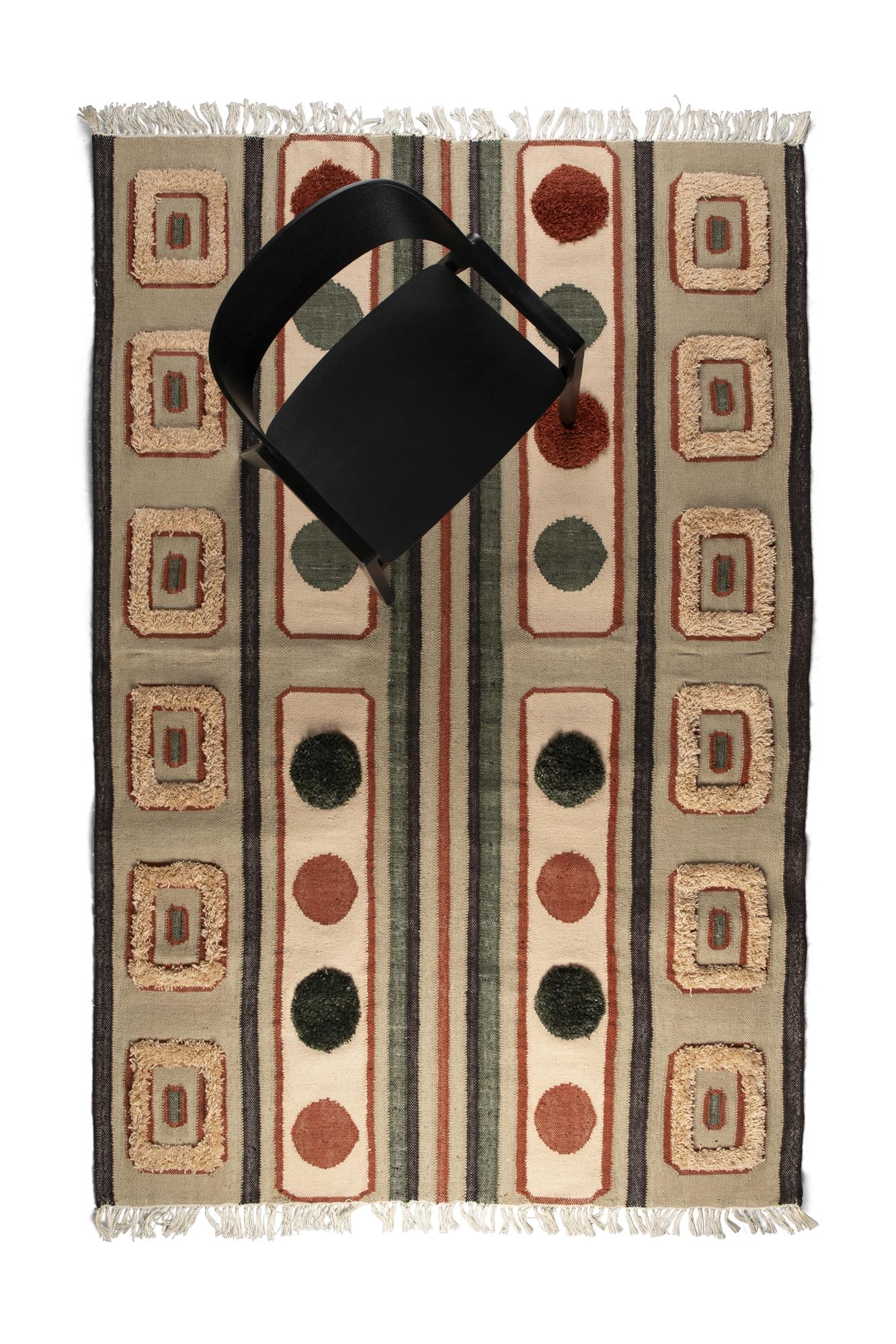 Dutchbone Haydon Grey Polyester Rug 160 x 230 cm