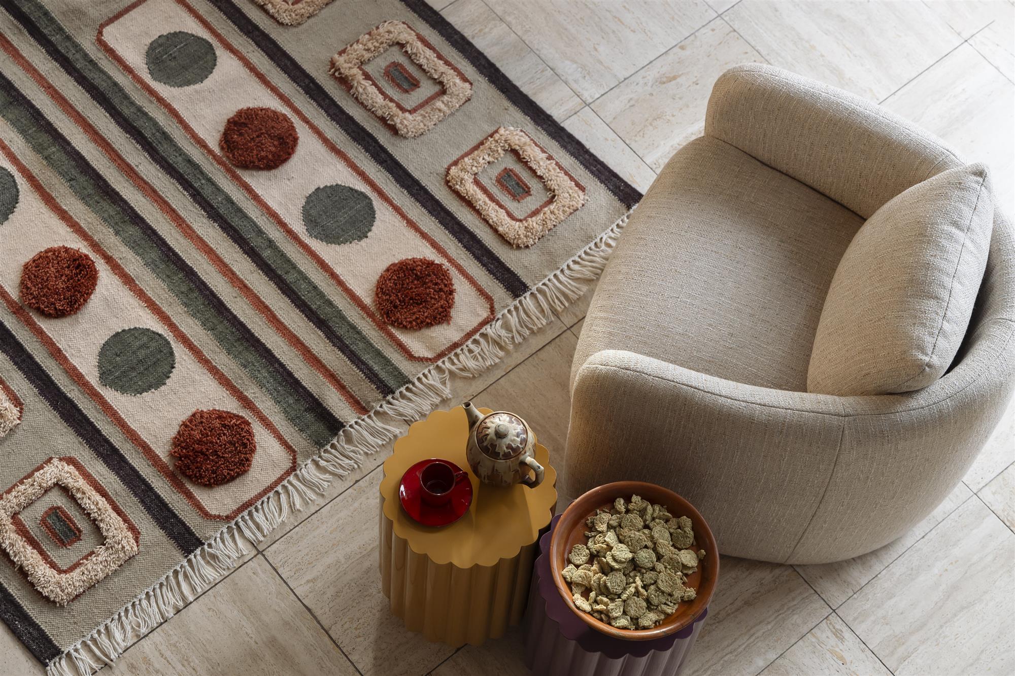 Dutchbone Haydon Grey Polyester Rug 200 x 300 cm