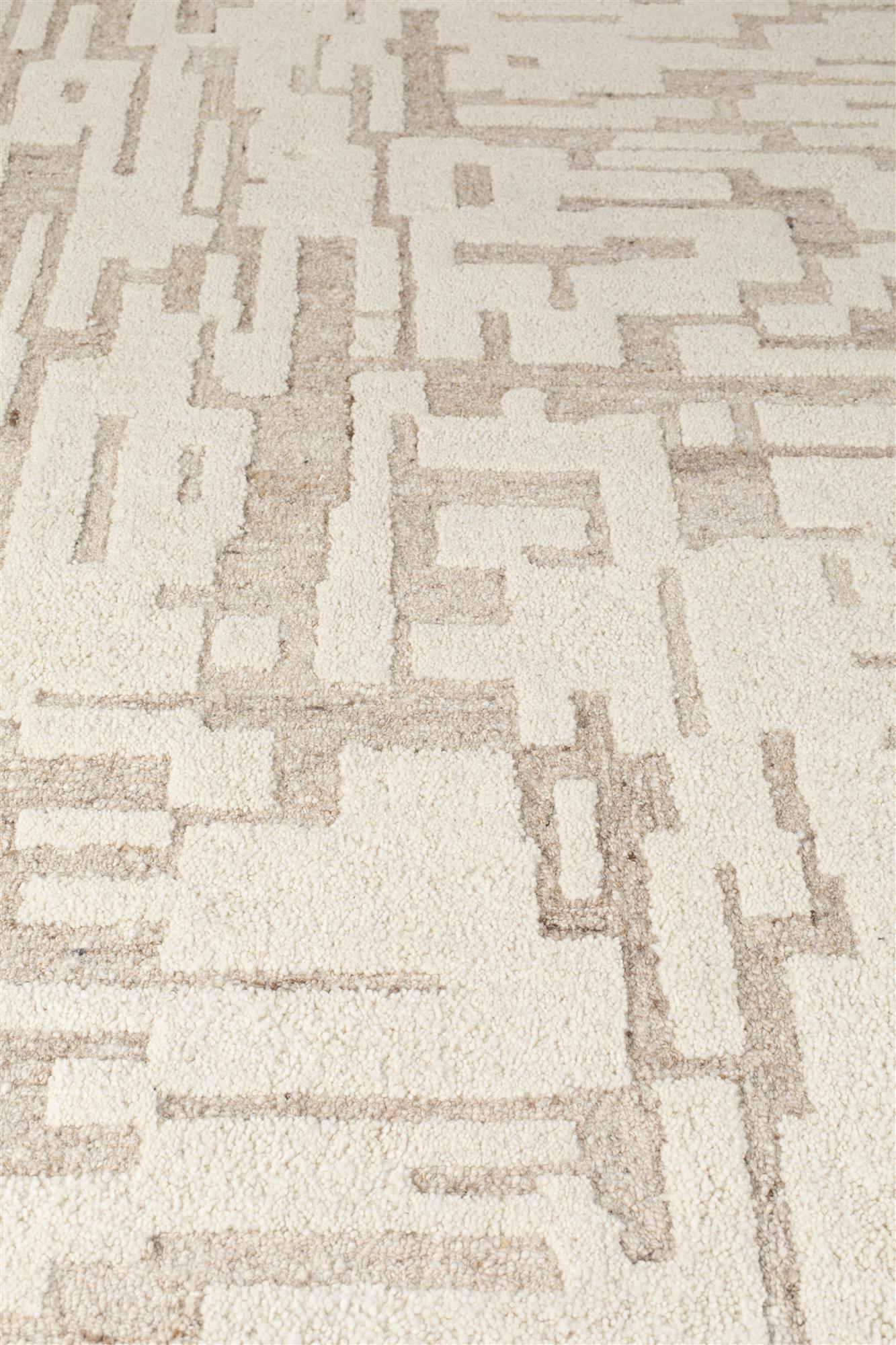 Zuiver Hills Beige Wool Rug 200 x 300 cm