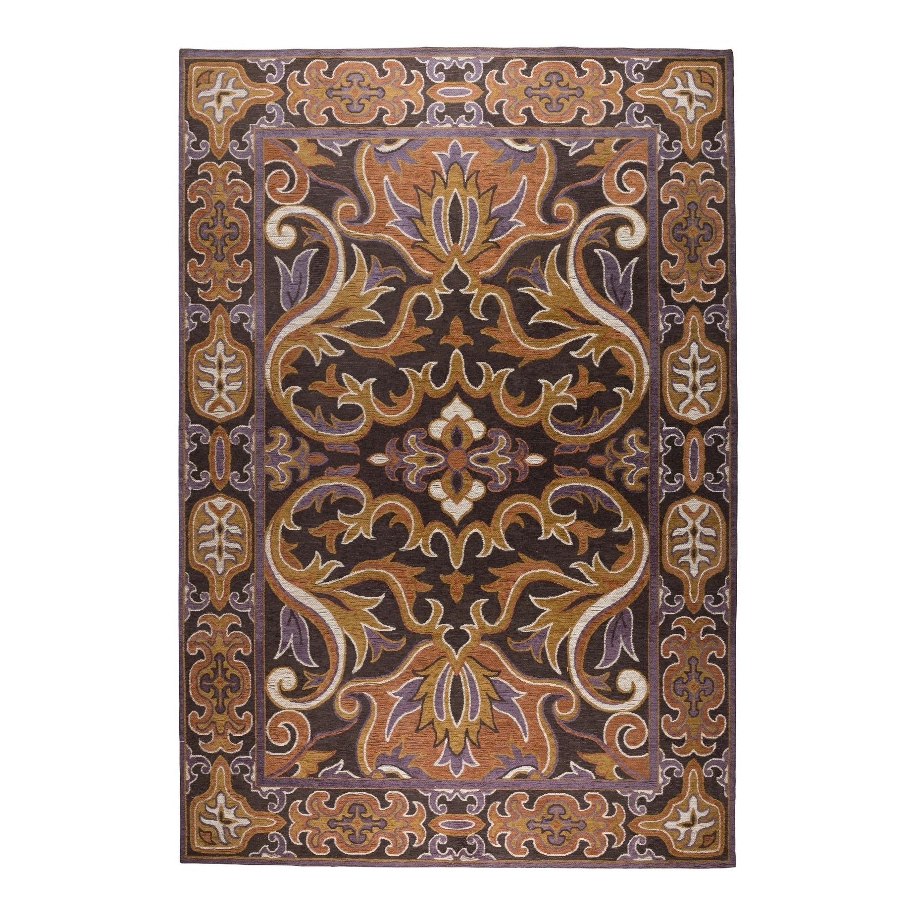 Dutchbone Bashmira Orange Polyester Rug 160 x 230 cm