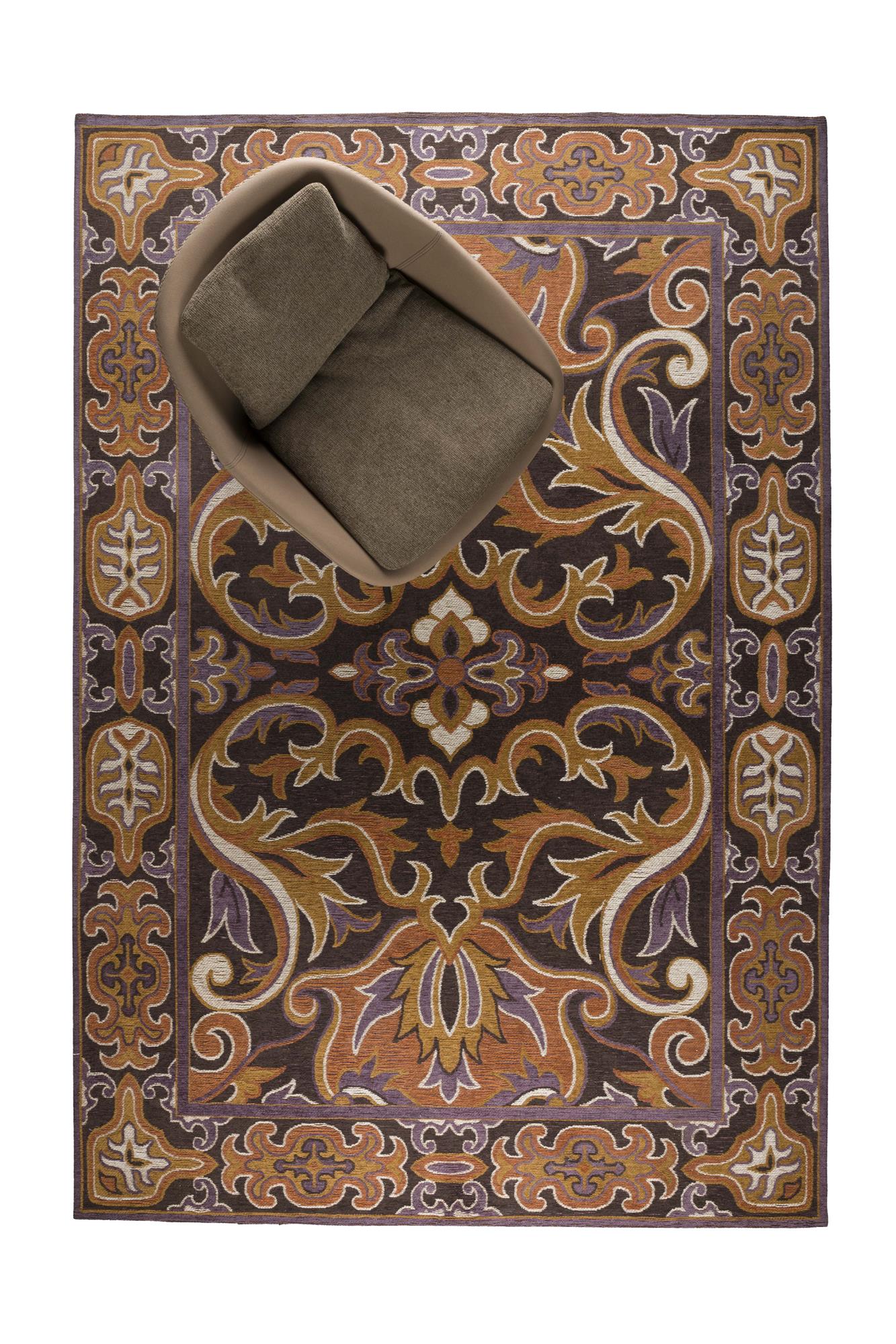 Dutchbone Bashmira Orange Polyester Rug 160 x 230 cm