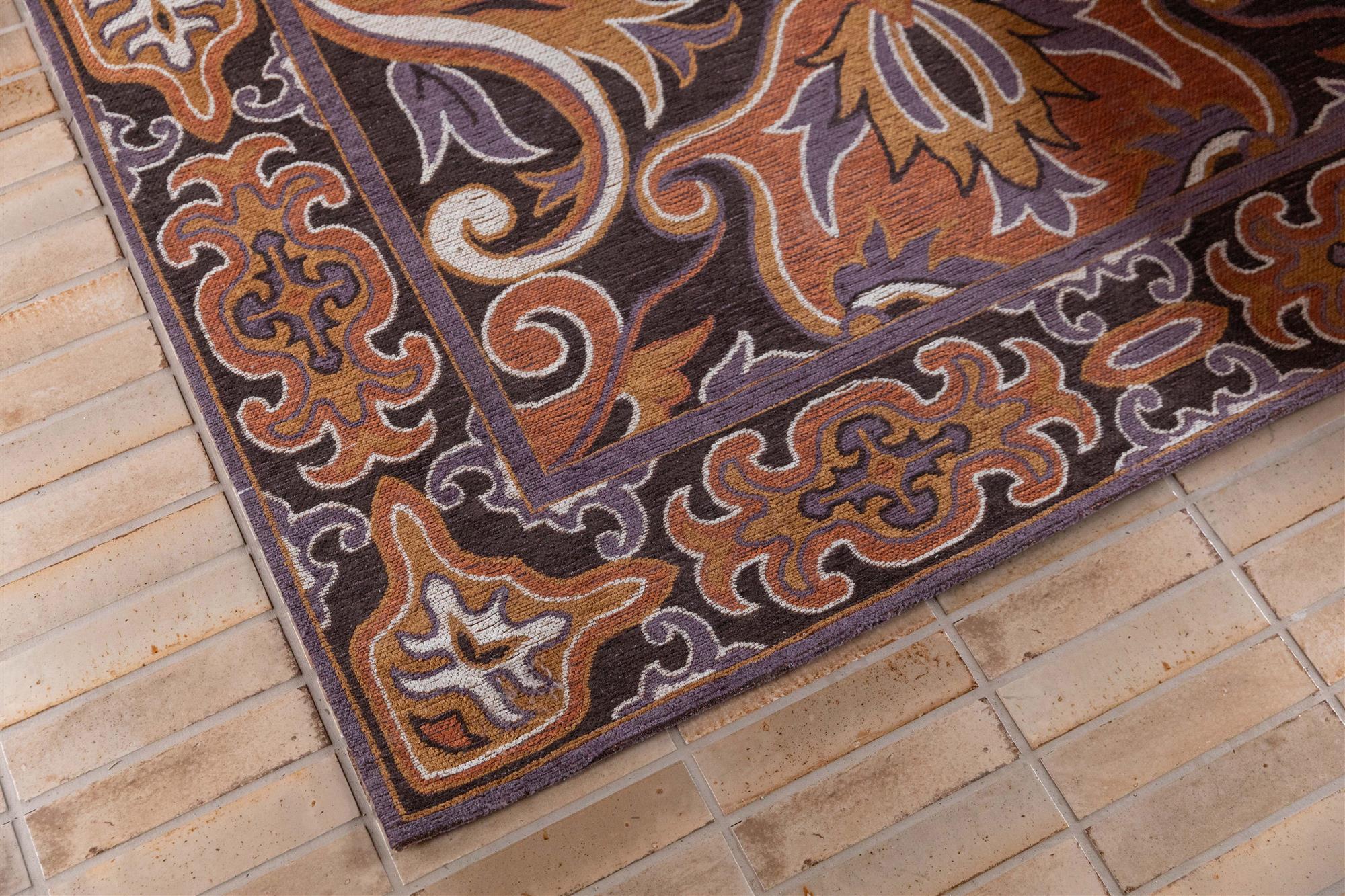 Dutchbone Bashmira Orange Polyester Rug 160 x 230 cm