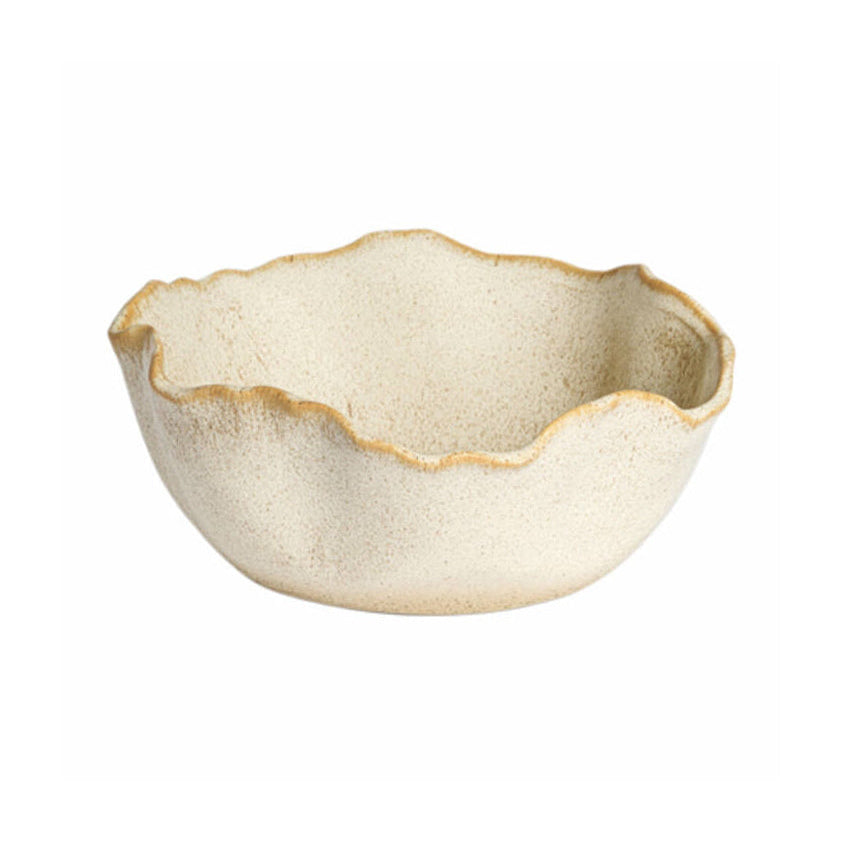 Gaspar Cream & Rust Ceramic Decorative Bowl 26cm