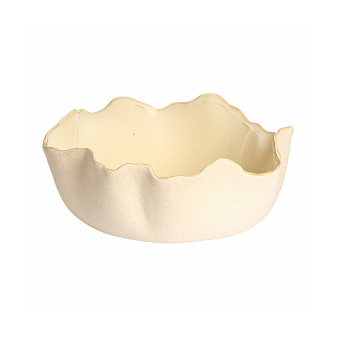 Gaspar Matt Cream & Beige Ceramic Decorative Bowl 14cm