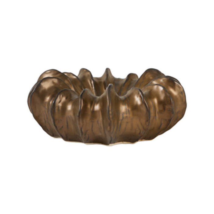 Veloni Antique Bronze Ceramic Decorative Bowl 25.5cm