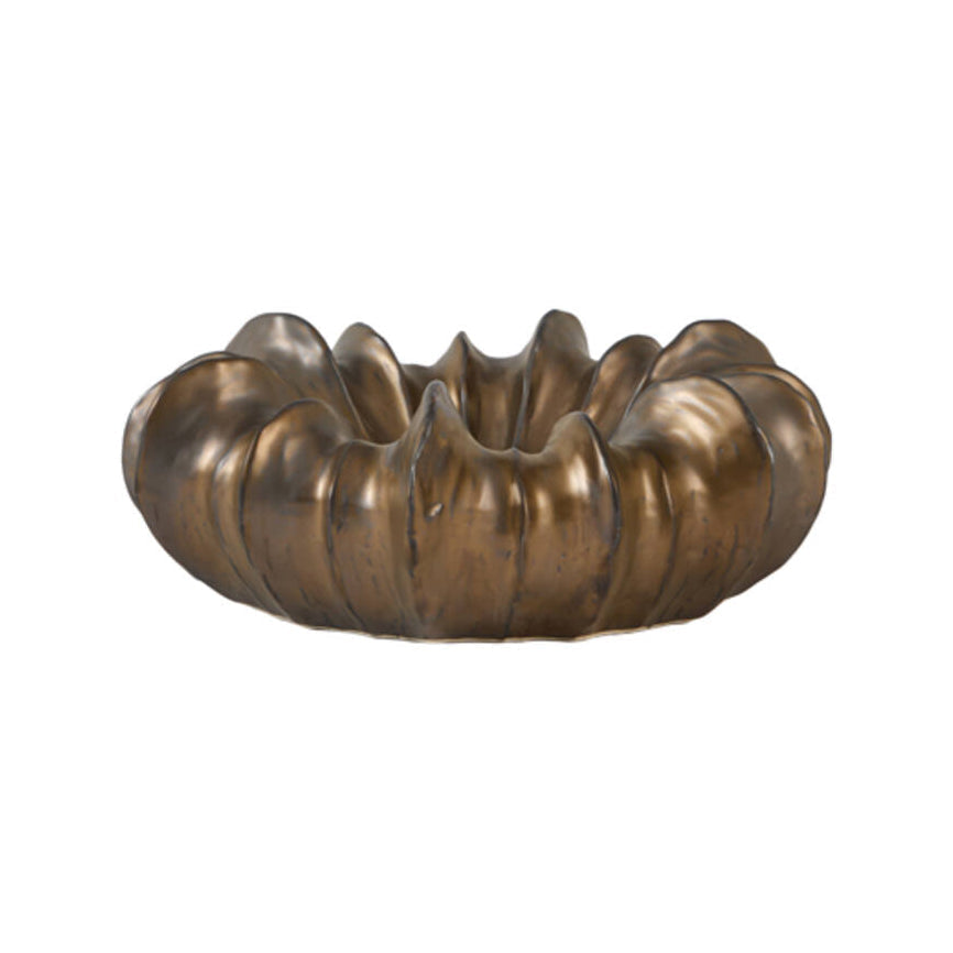 Veloni Antique Bronze Ceramic Decorative Bowl 32.5cm