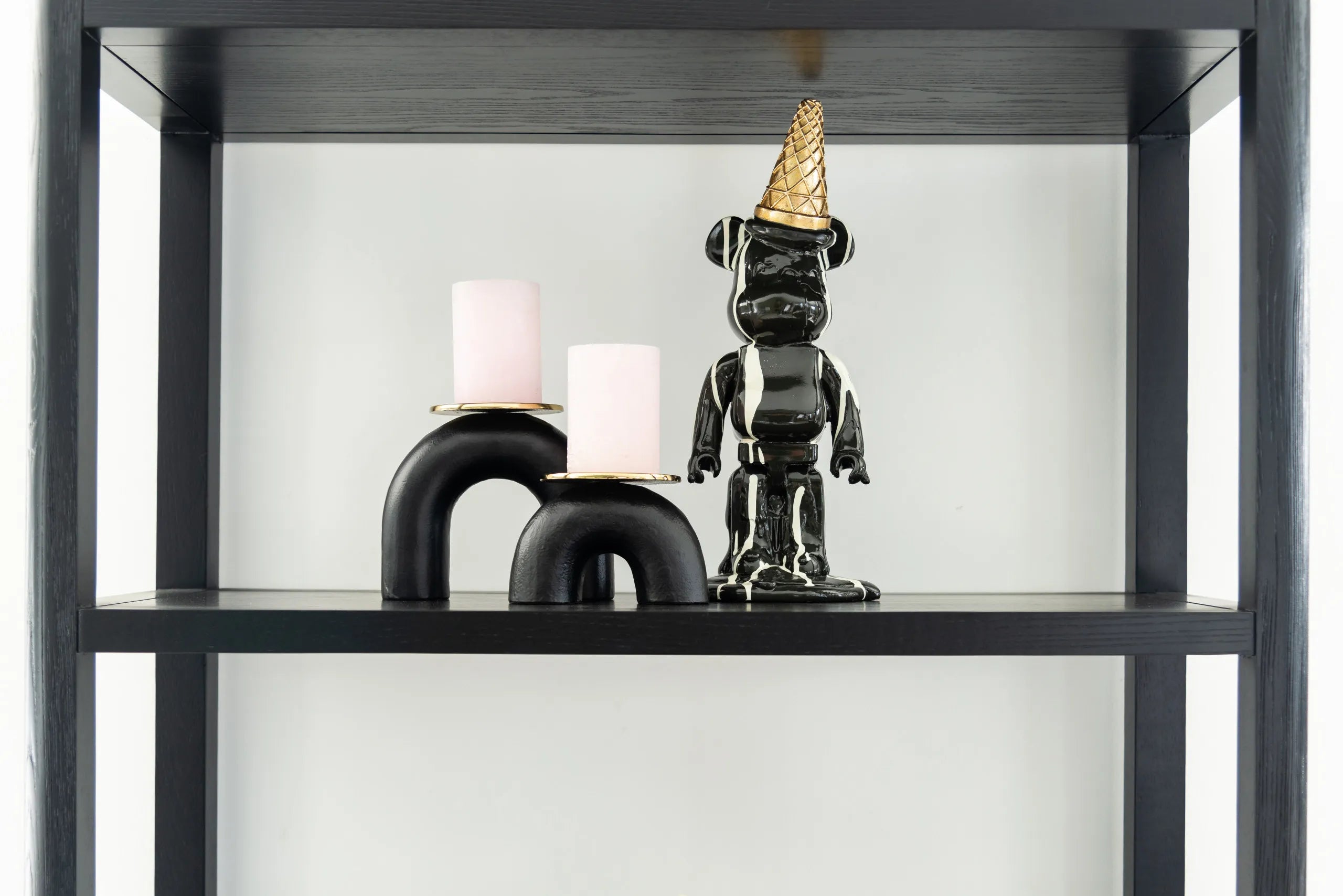 Richmond Interiors Art Deco Melting Black Ice Cream Bear Ornament