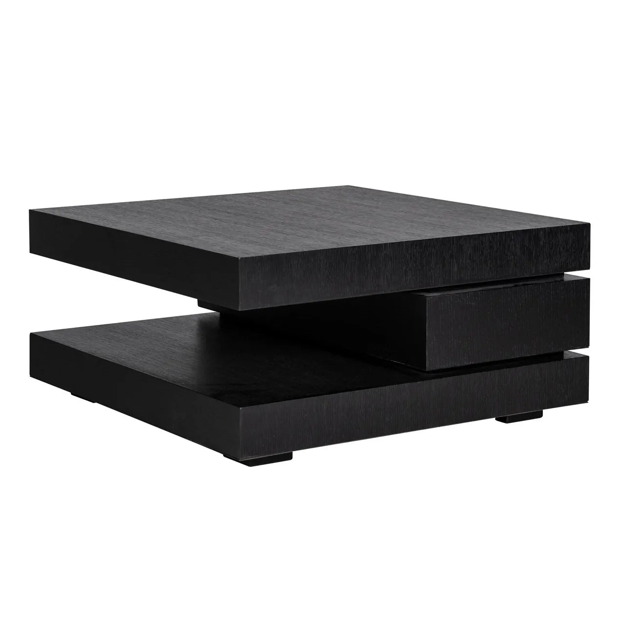 Richmond Interiors Oakura Black Oak Wood Coffee Table C Block