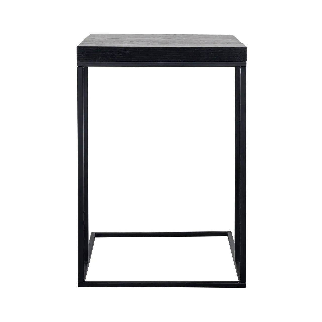Richmond Interiors Oakura Black Oak Wood Square Side Table