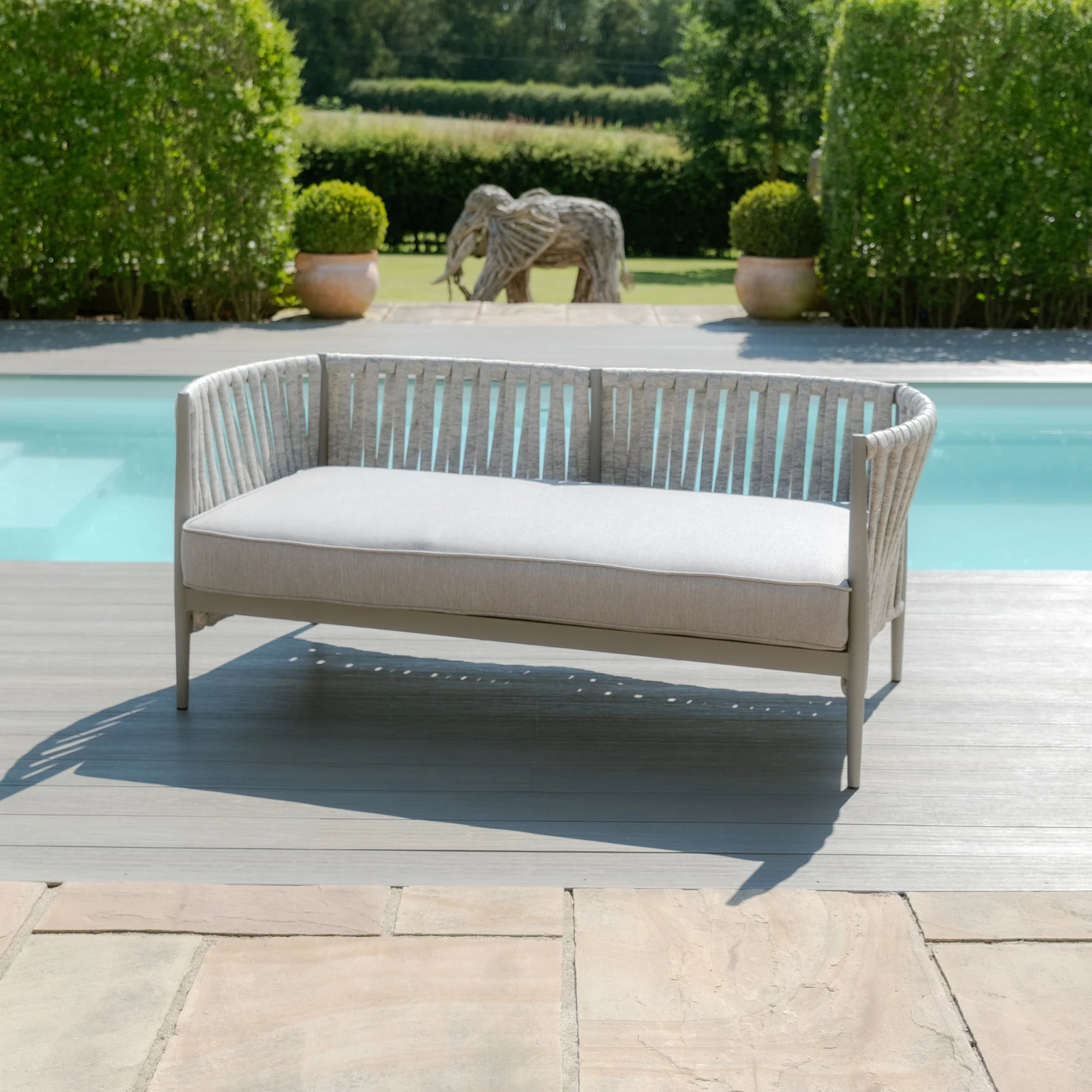 Milan Grey Cool Linen Sofa Set | 4 Seater