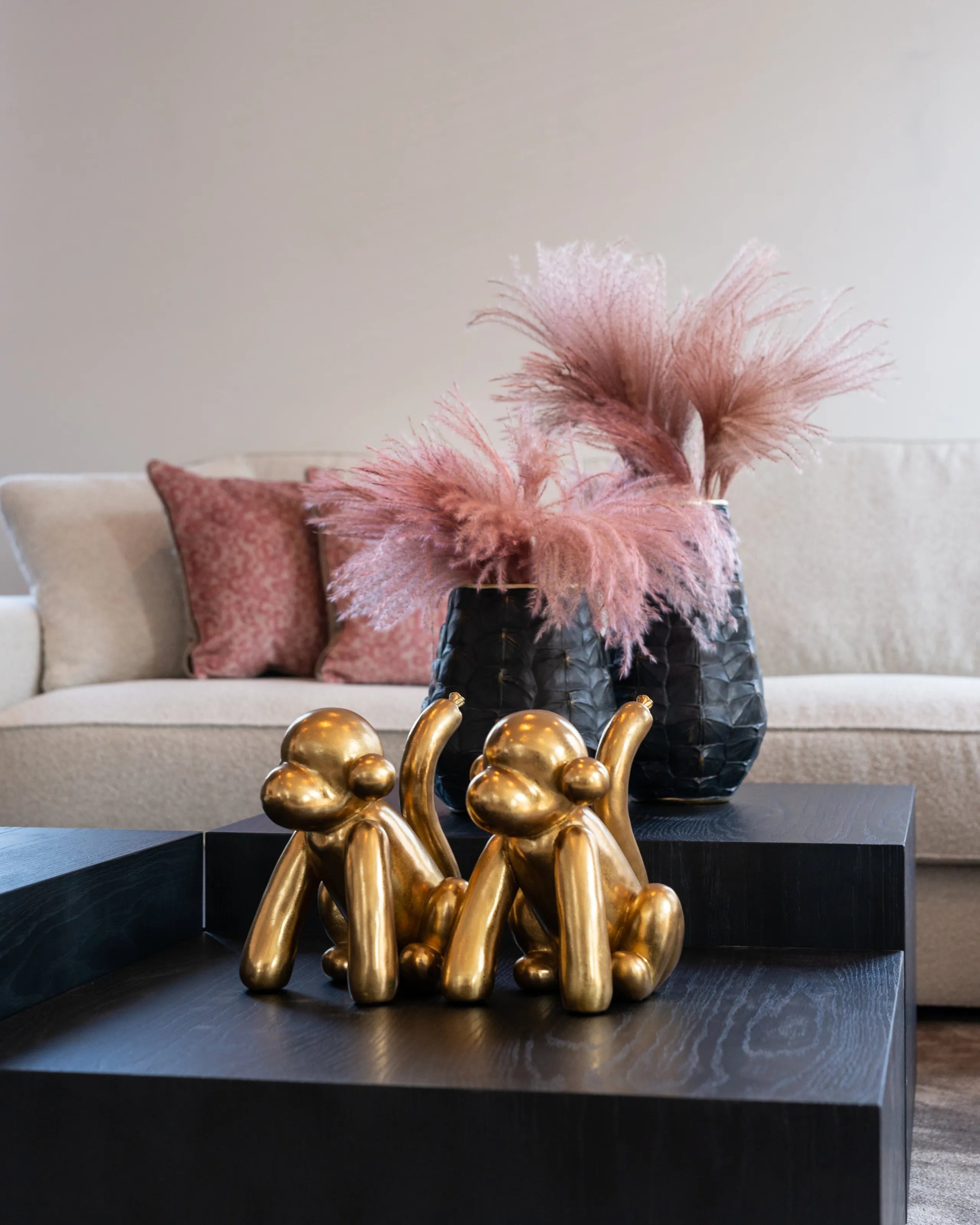 Richmond Interiors Art Deco Gold Balloon Monkey Ornament