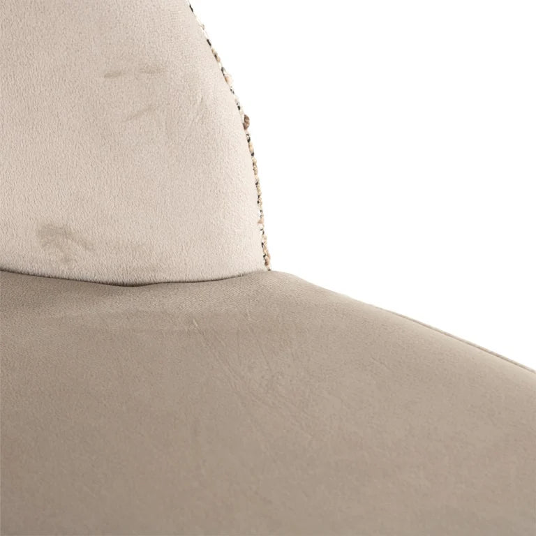 Richmond Interiors Tabitha Taupe Khaki Velvet Counter Stool