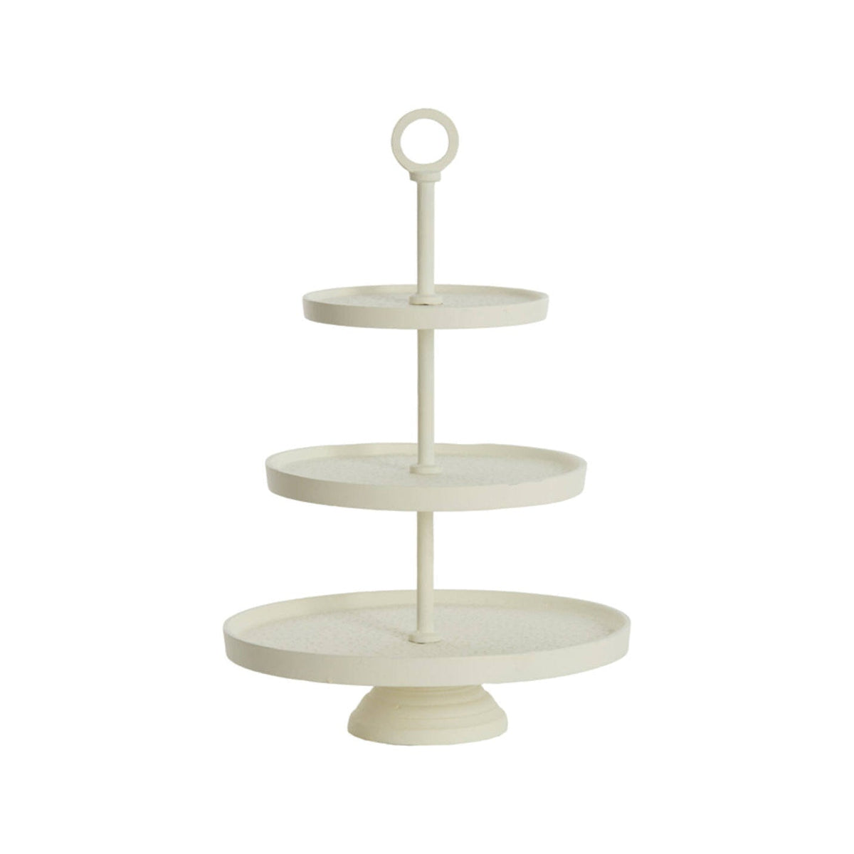 Lutek Cream Metal 3 Tier Display Unit