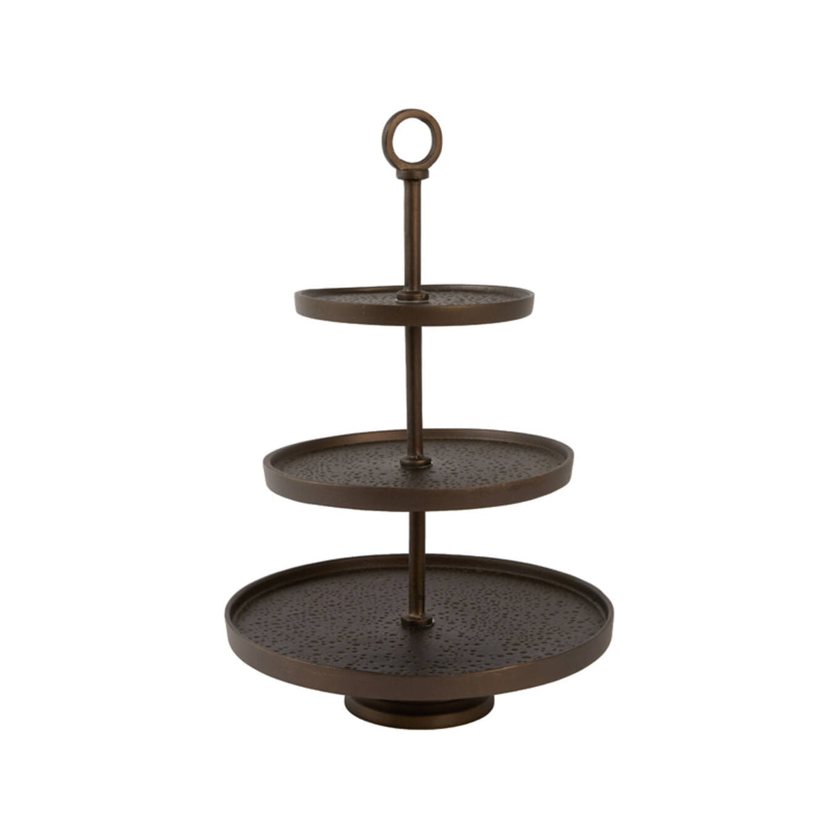 Lutek Matt Brown Bronze Metal 3 Tier Display Unit