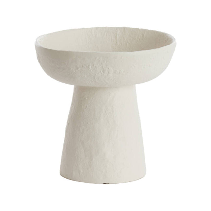 Ota Cream Metal Decorative Bowl on Stand 20.5cm