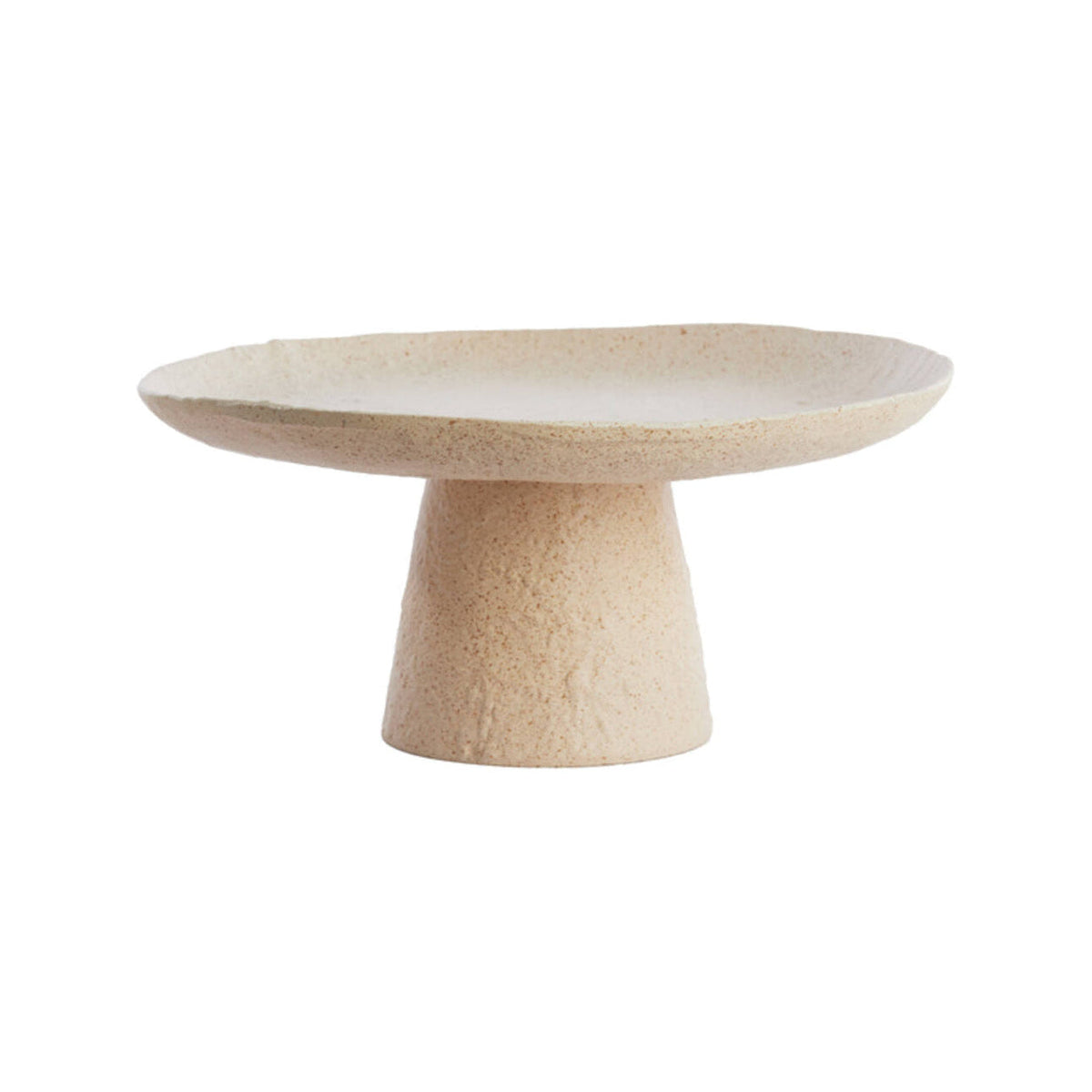 Ota Sand & Light Brown Spotted Metal Decorative Bowl on Stand 16cm